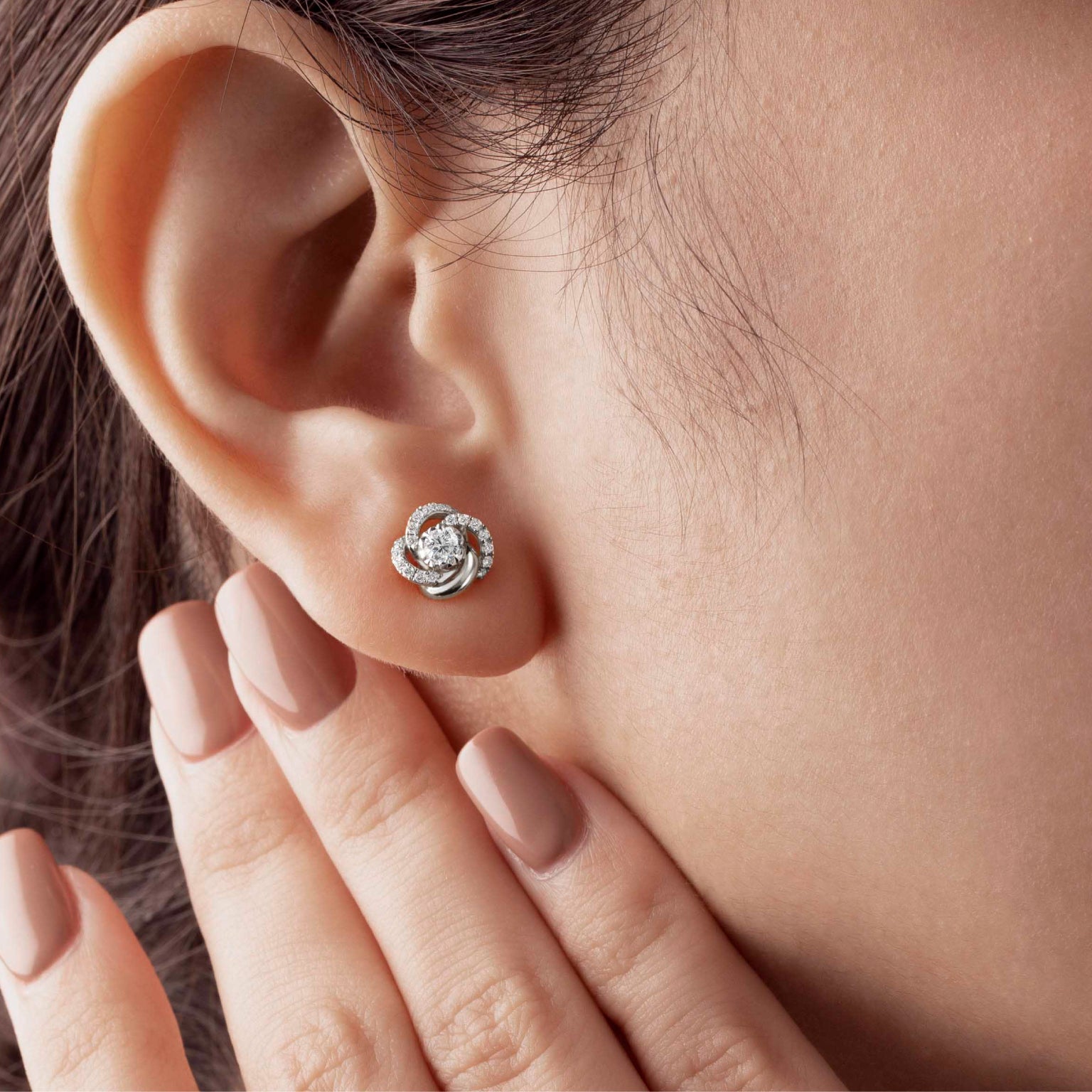 Blossom Stud Earrings Diamond