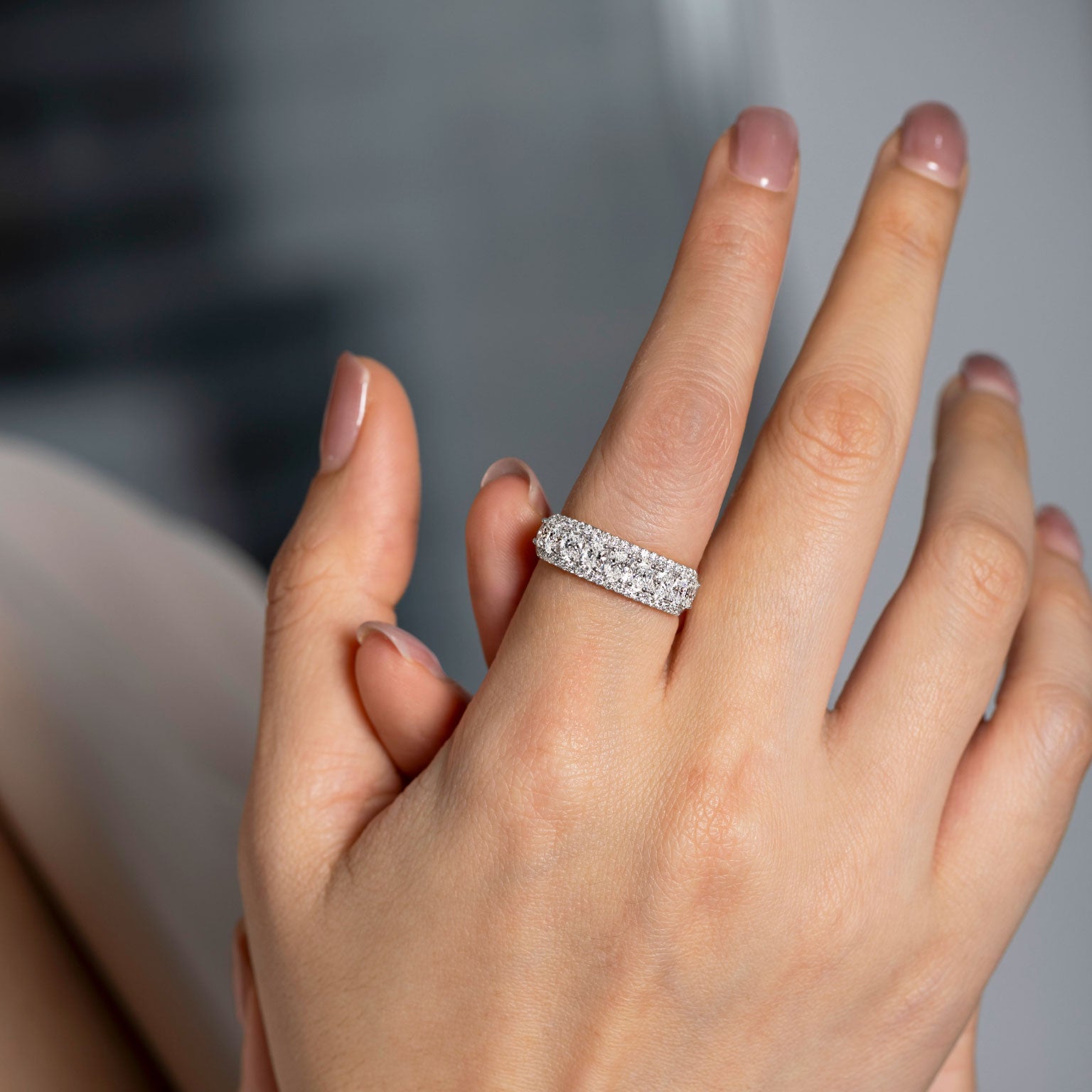 แหวนเพชร Cascading Sparkle Ring