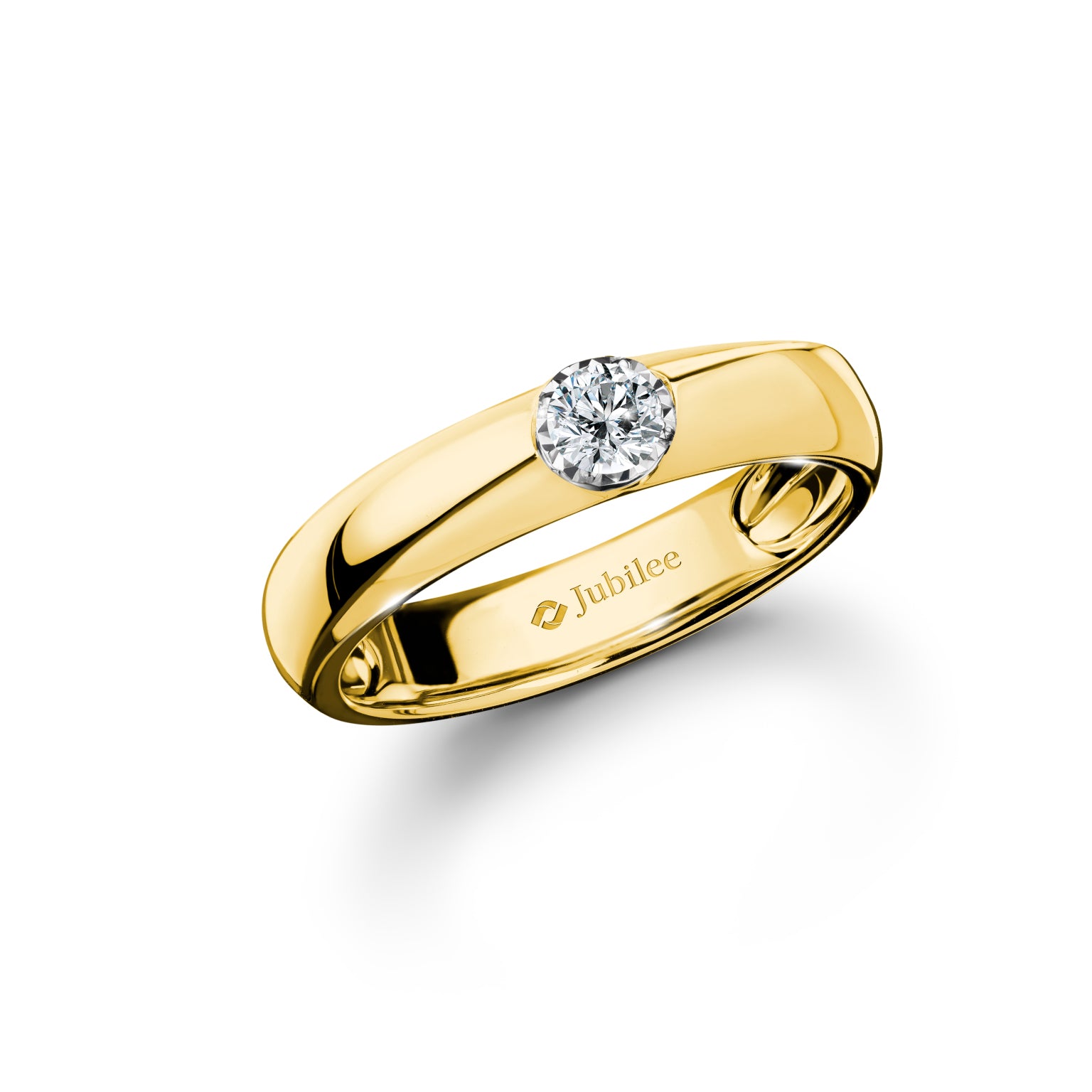 แหวนเพชร Classic Shadow Solitaire Band Ring