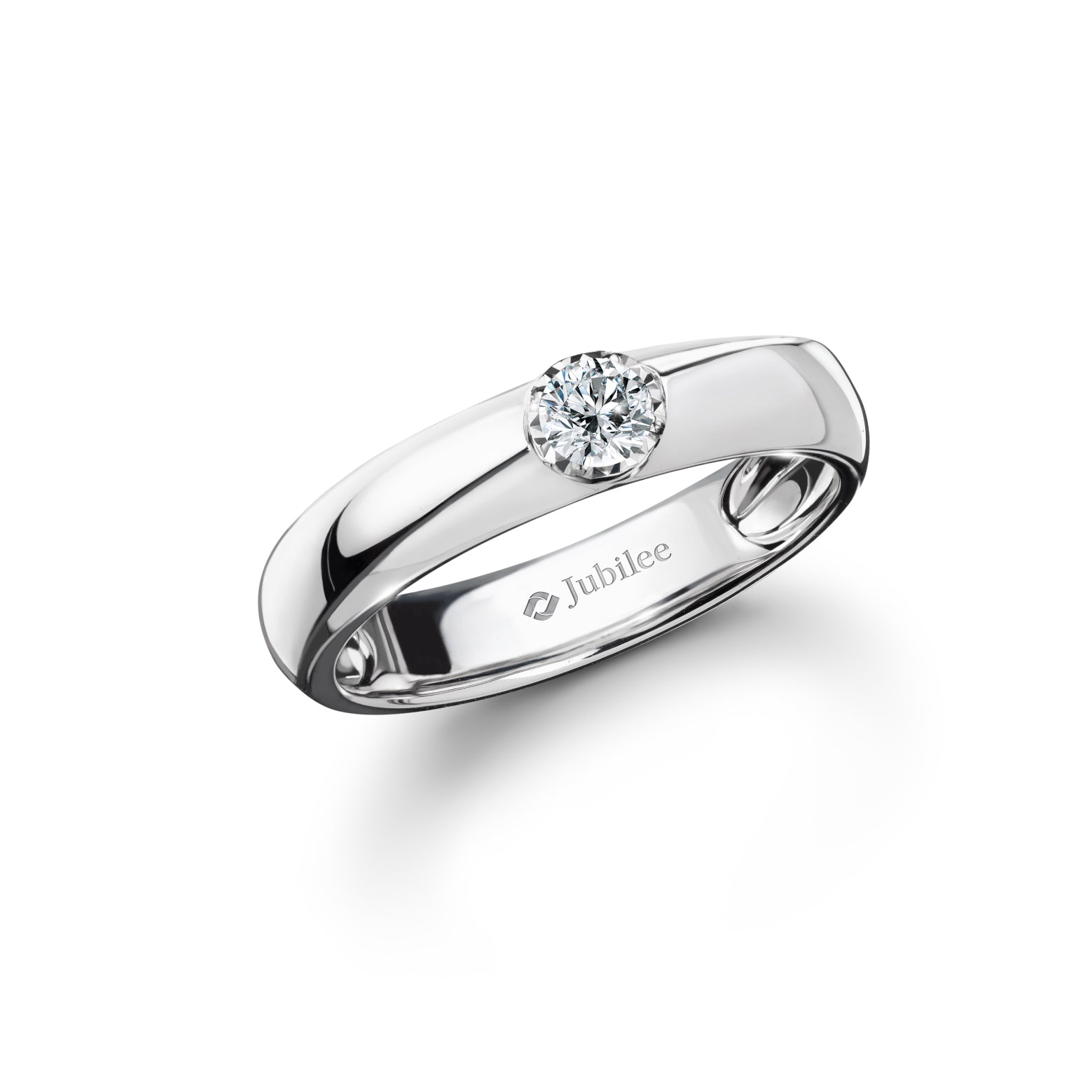 แหวนเพชร Classic Shadow Solitaire Band Ring