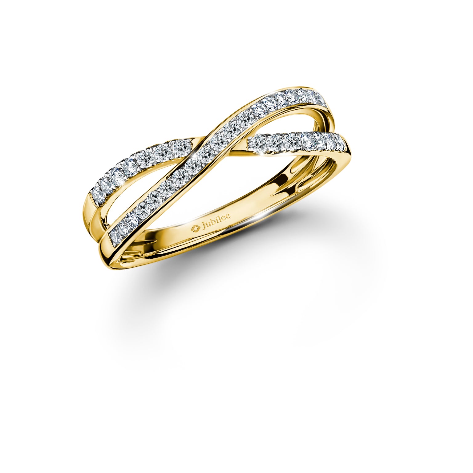 แหวนเพชร Diamond Line Cross Ring