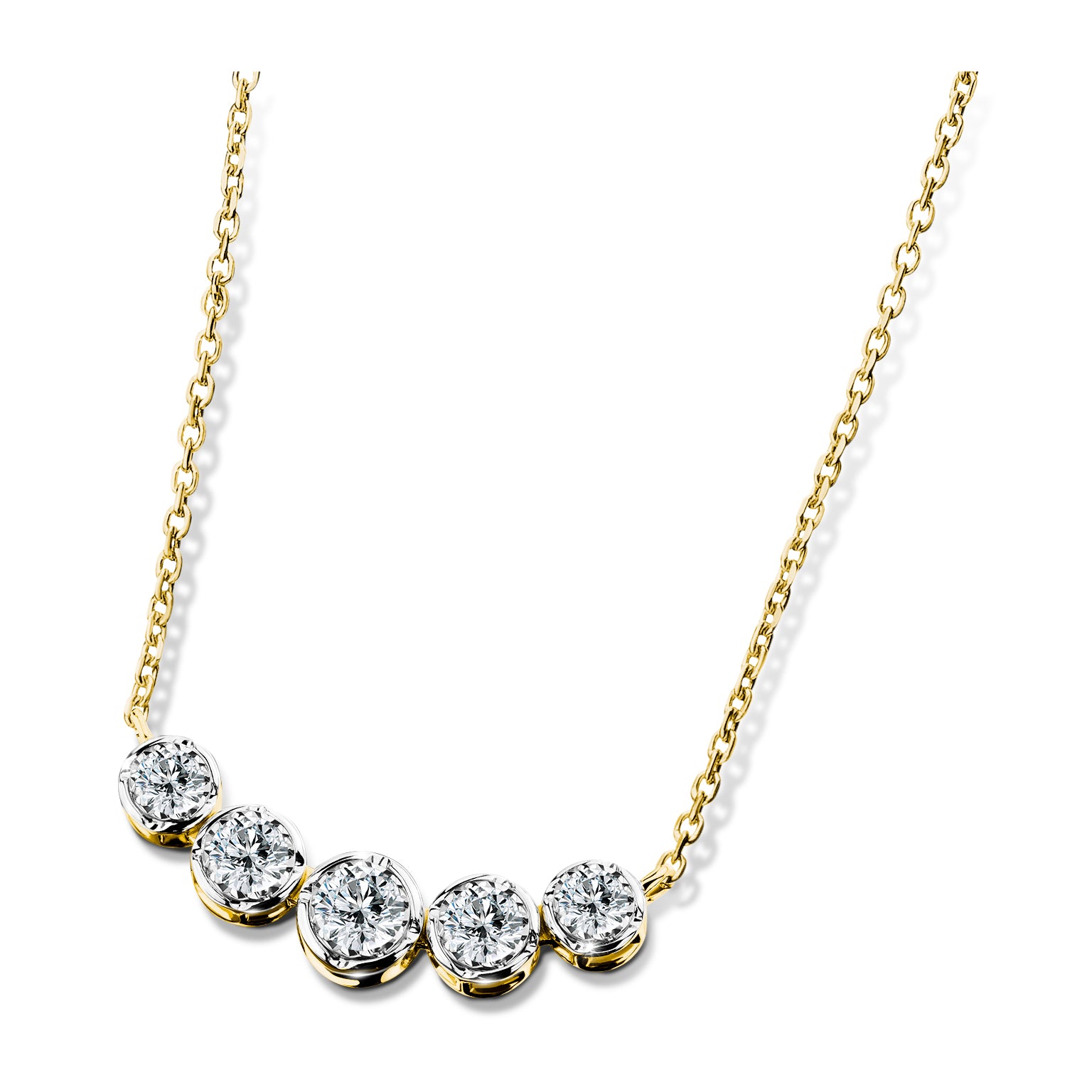 จี้เพชรพร้อมสร้อยคออิตาลี Diamond Line Pendant with Chain