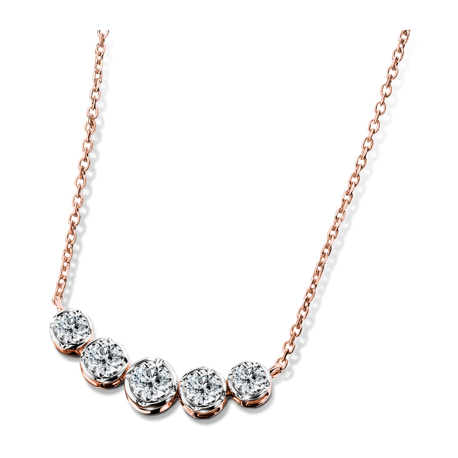 จี้เพชรพร้อมสร้อยคออิตาลี Diamond Line Pendant with Chain