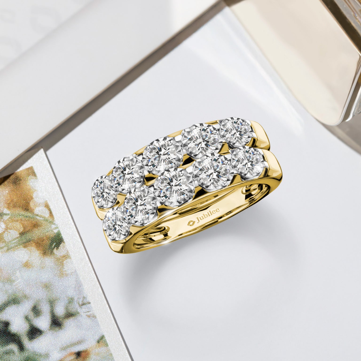 แหวนเพชร Diamond Twin Line Ring