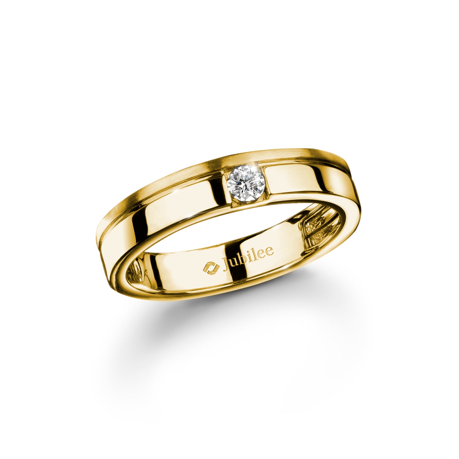 แหวนเพชร Double Step Solitaire Band Ring