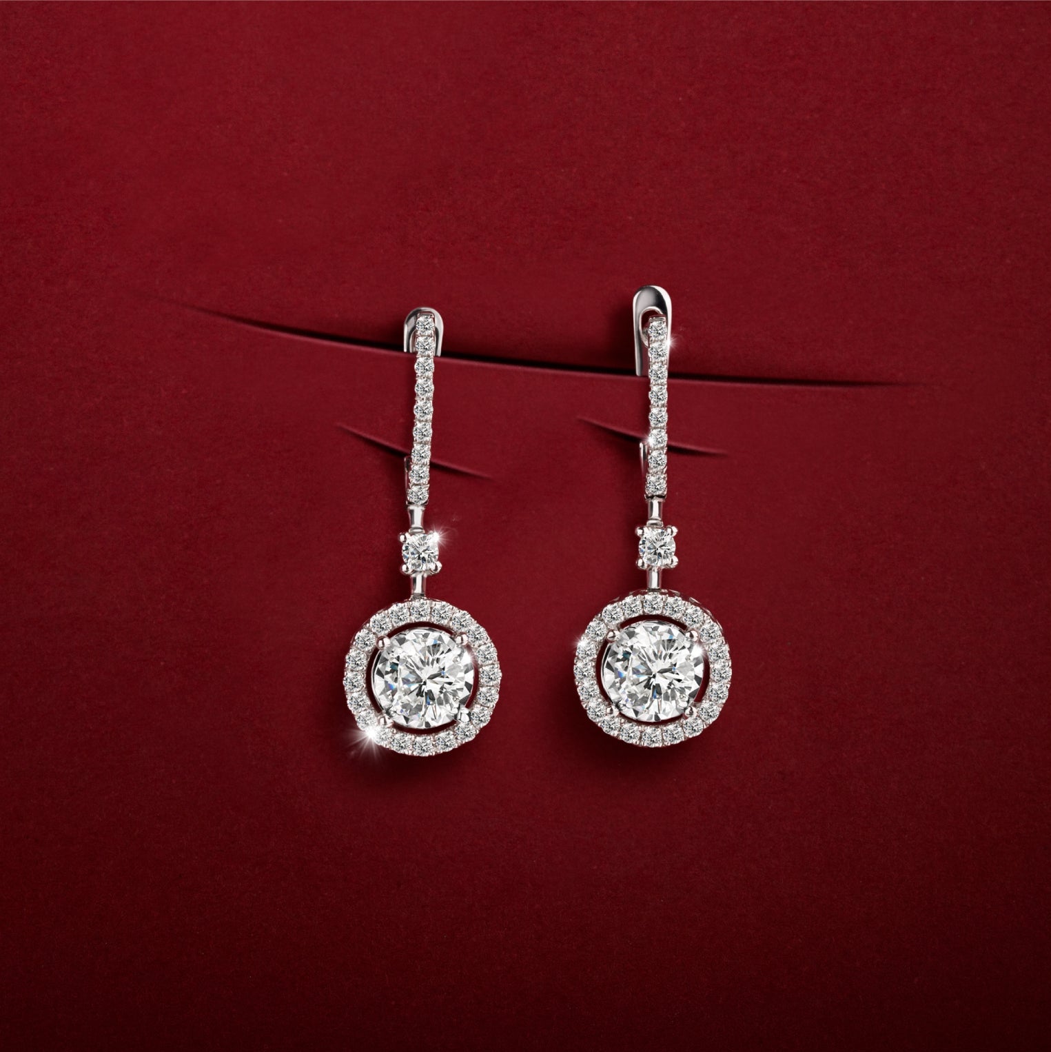 Drops of Halo Earrings