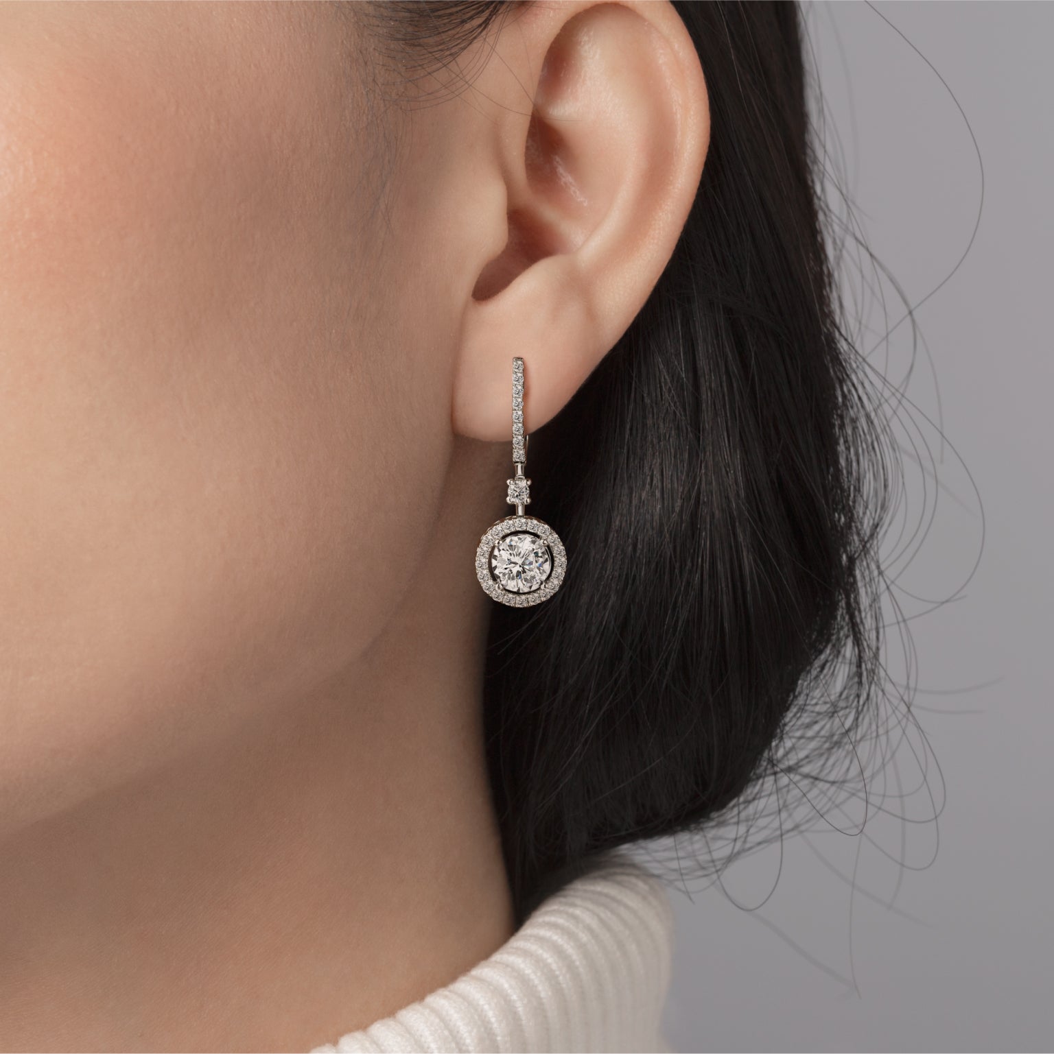 Drops of Halo Earrings
