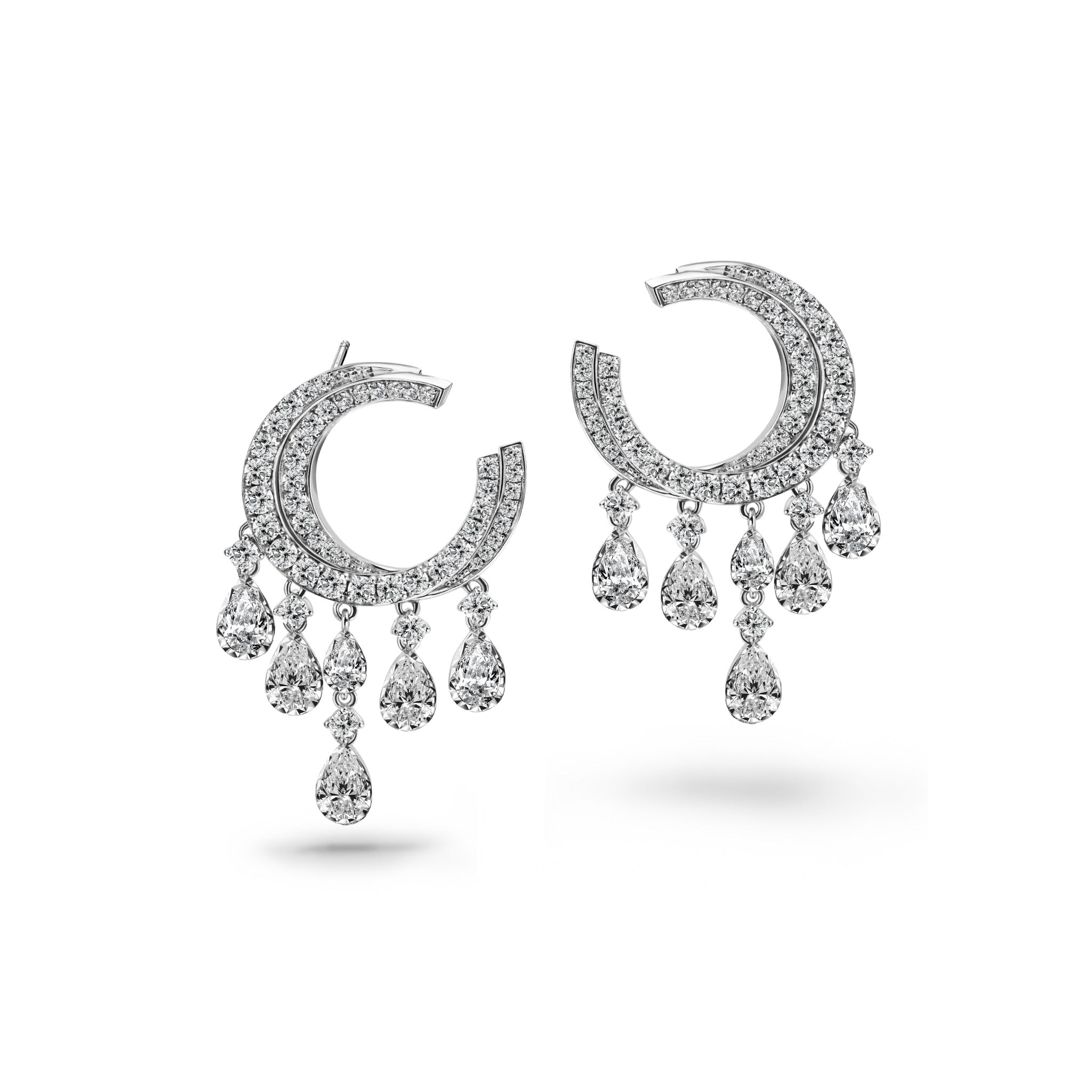 Larme d'Amour Lunar Chandelier Earrings