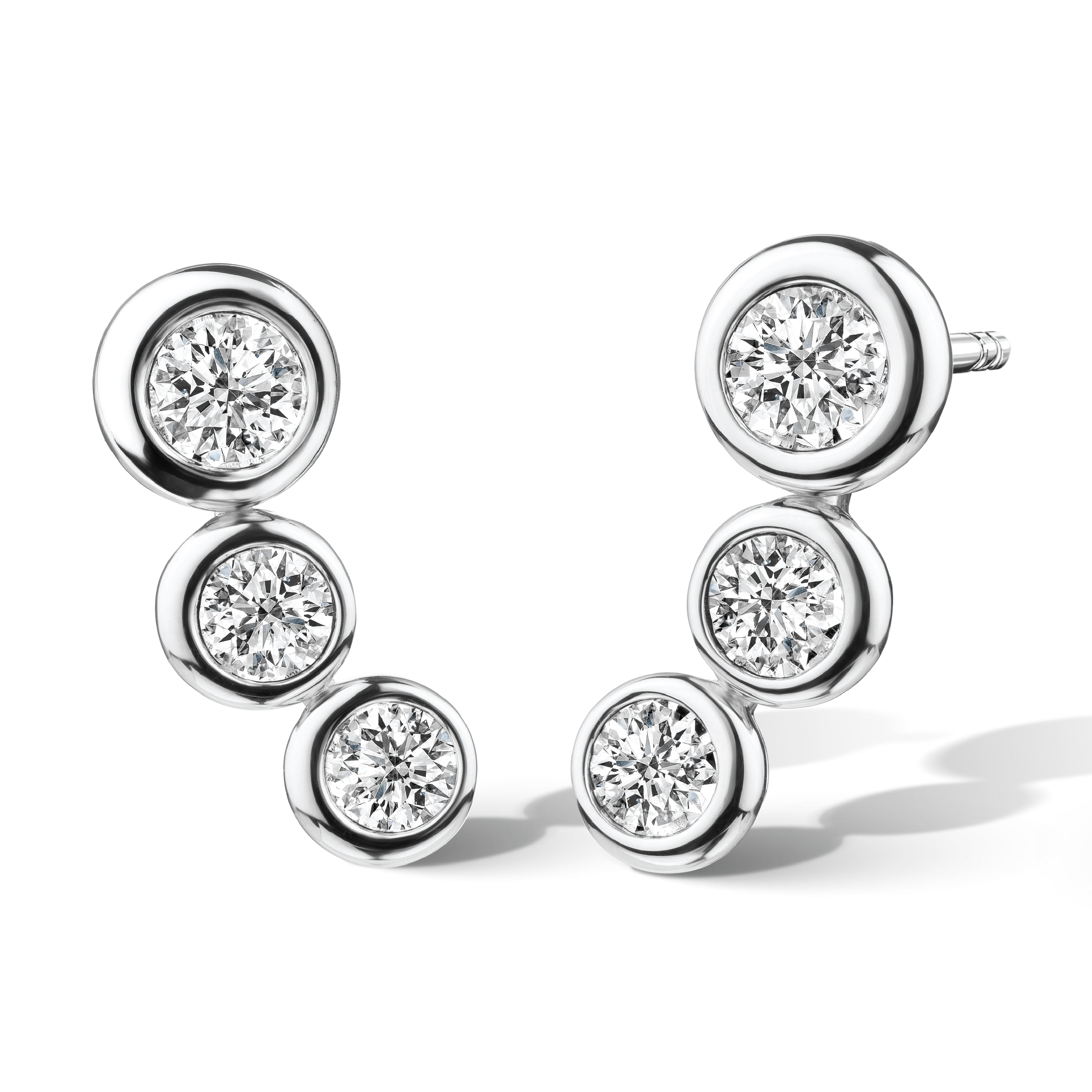 ต่างหูเพชร TRIPLE DROP OF ETERNITY STUD EARRINGS