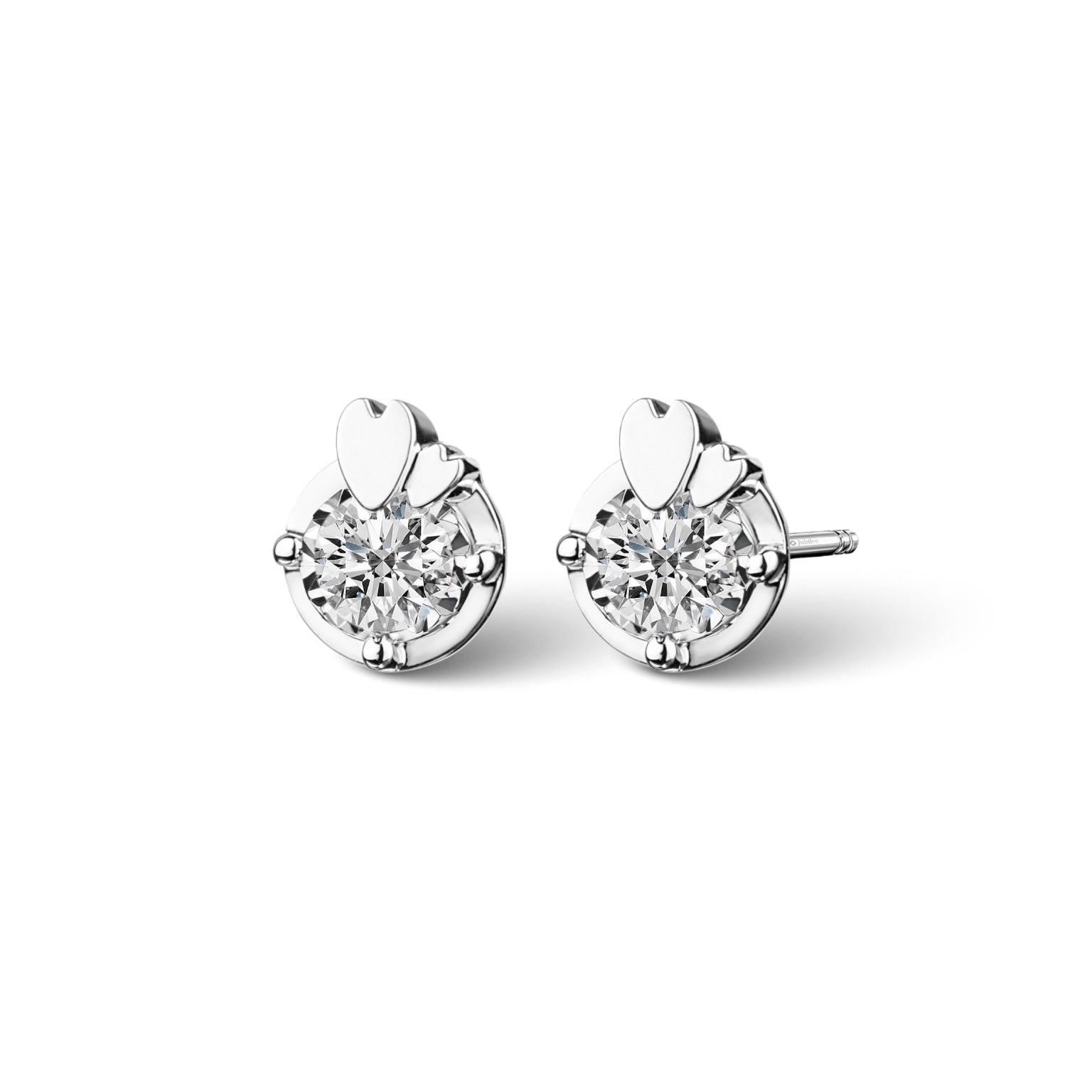 ต่างหูเพชร Beloved Brilliance: The Heart Emblem Ring