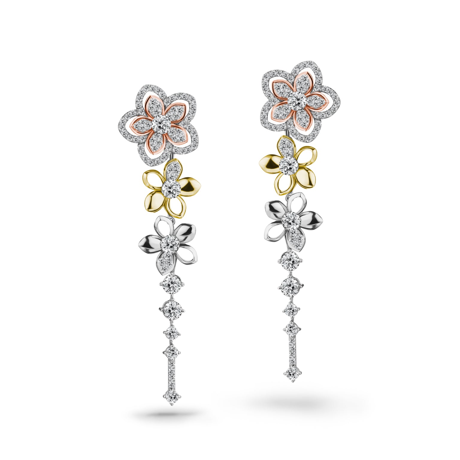 ต่างหูเพชร Everbloom Cascade Earrings