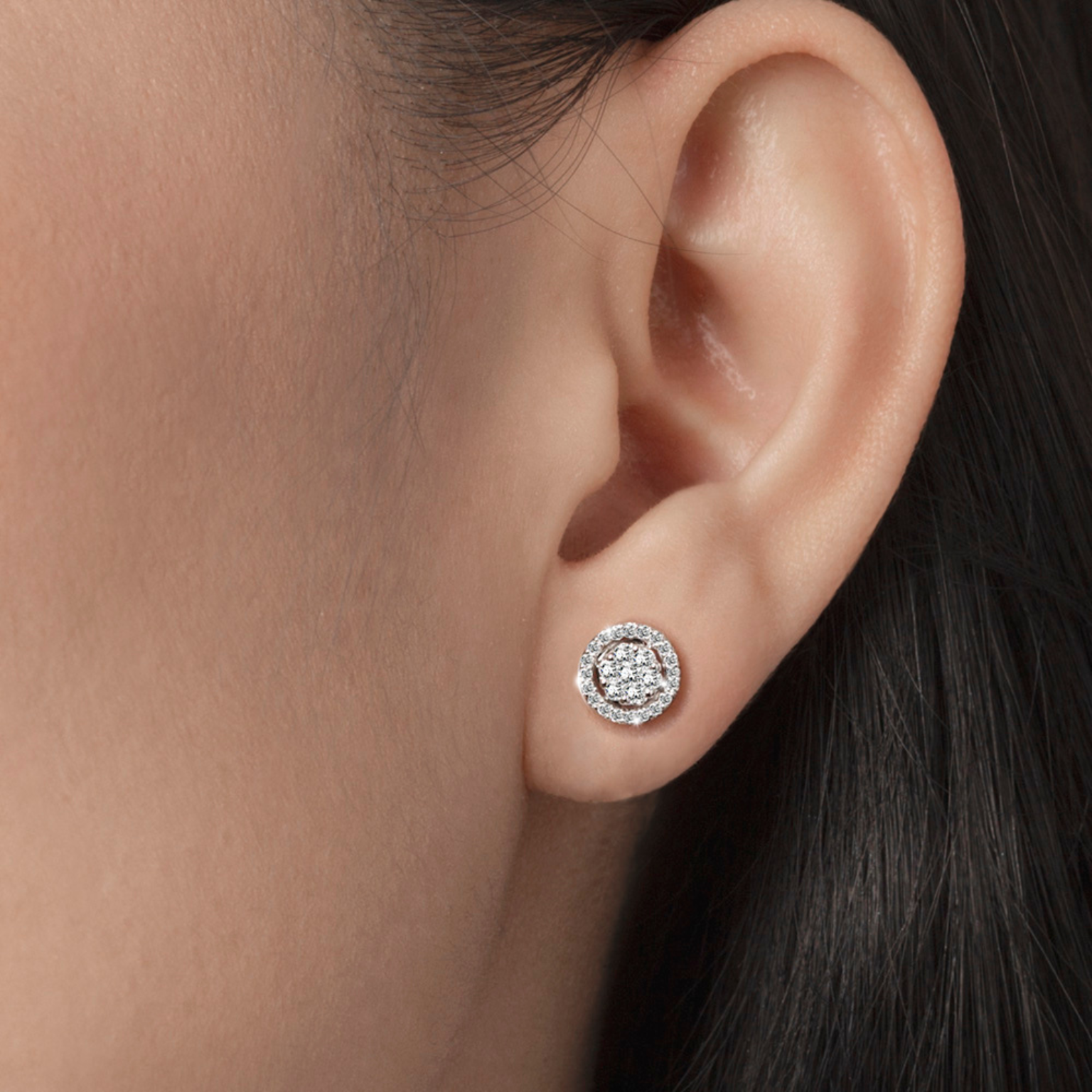ต่างหูเพชร Floriss Earrings Diamond
