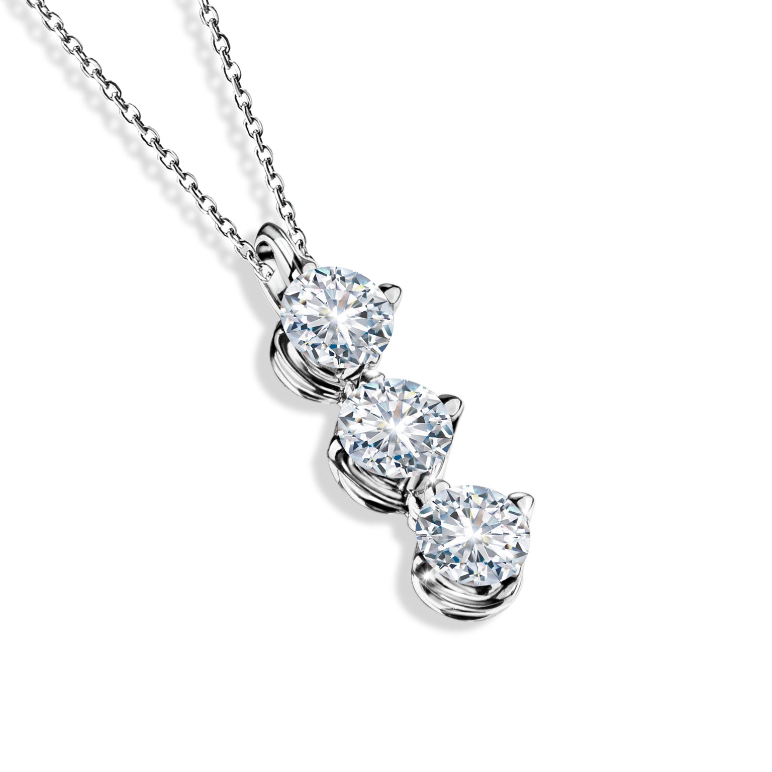 จี้เพชร Forevermark Setting 3-stone Pendant