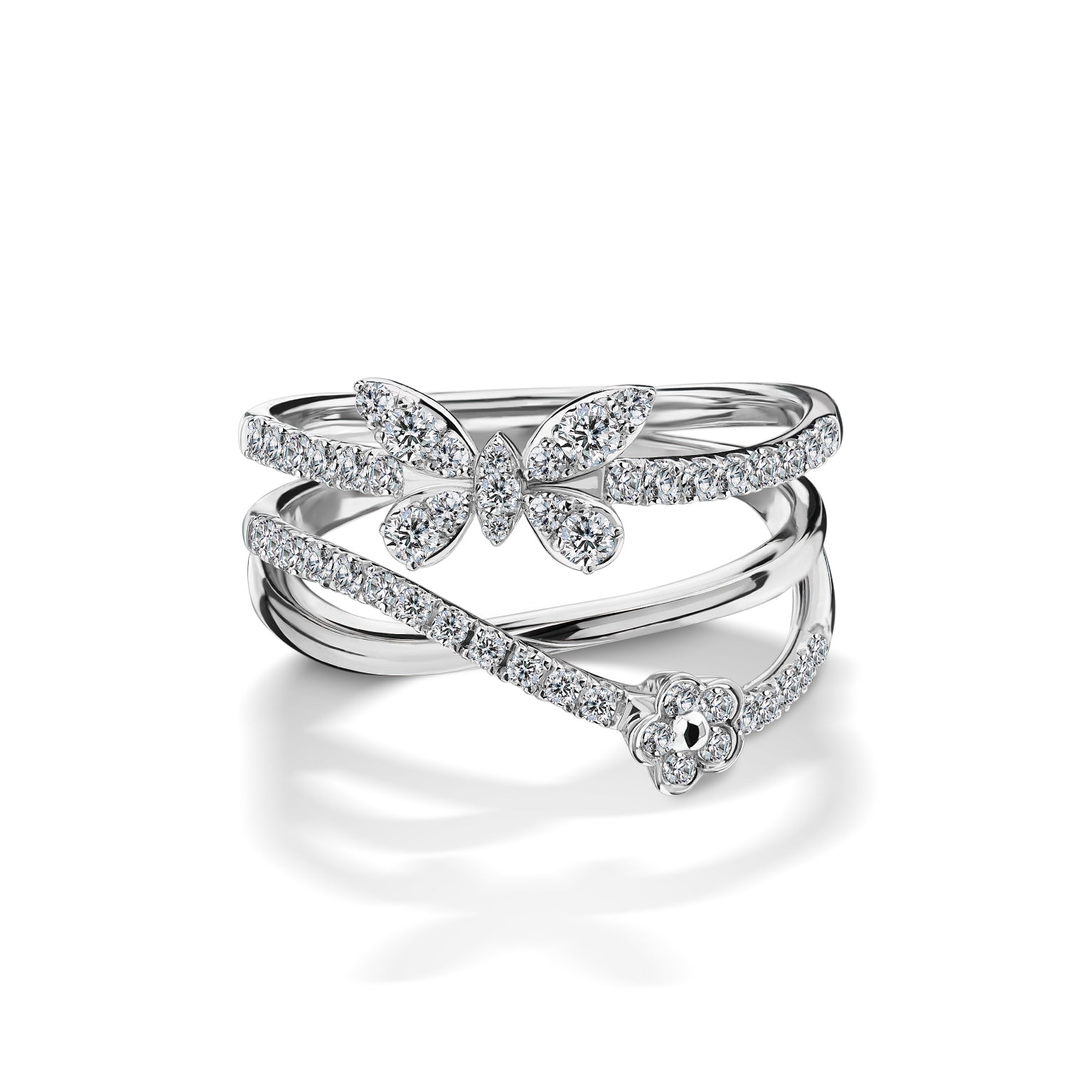 แหวนเพชร GENTLE BUTTERFLY FLUTTER RING