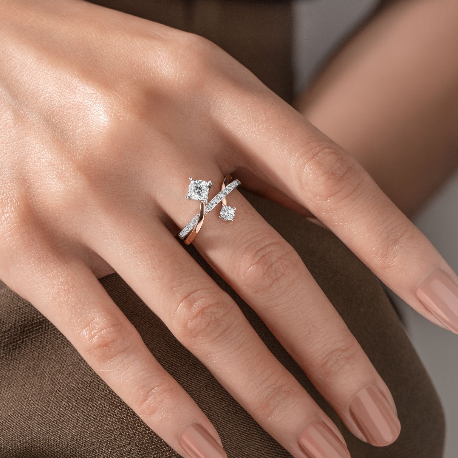 แหวนเพชร Garden of Nature Inseparble Diamond Ring (Certificate: GIA)