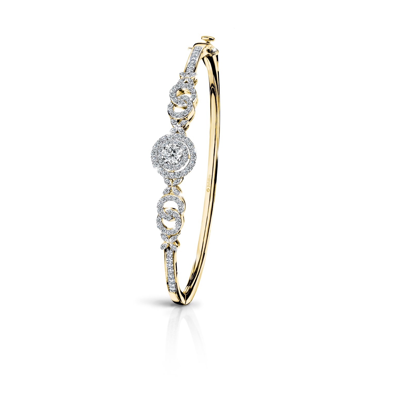 Halo Sweet Twist Bangle Diamond Bracelet