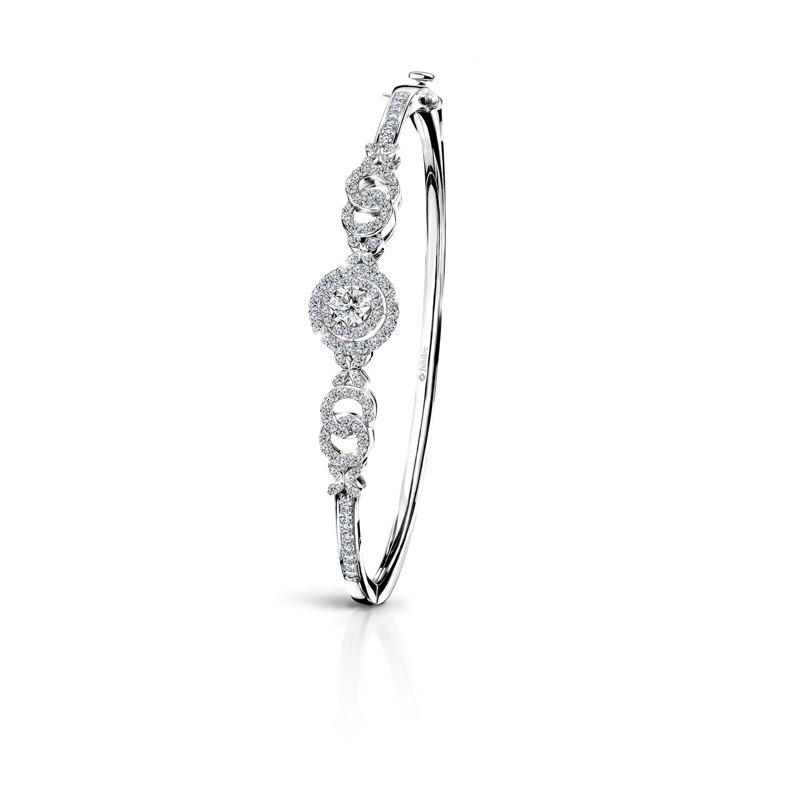 Halo Sweet Twist Bangle Diamond Bracelet