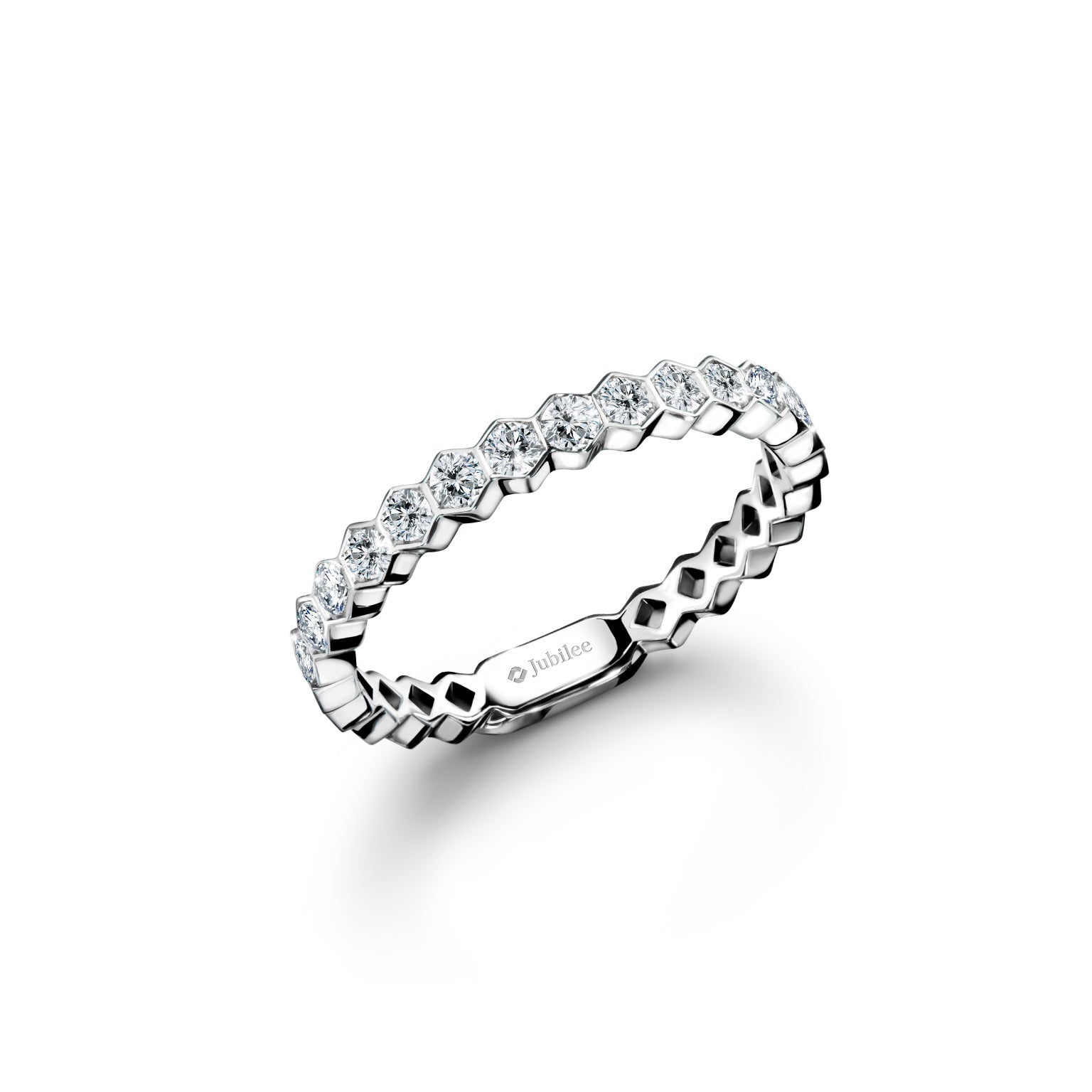 แหวนเพชร Hexagon Harmonious Band Ring