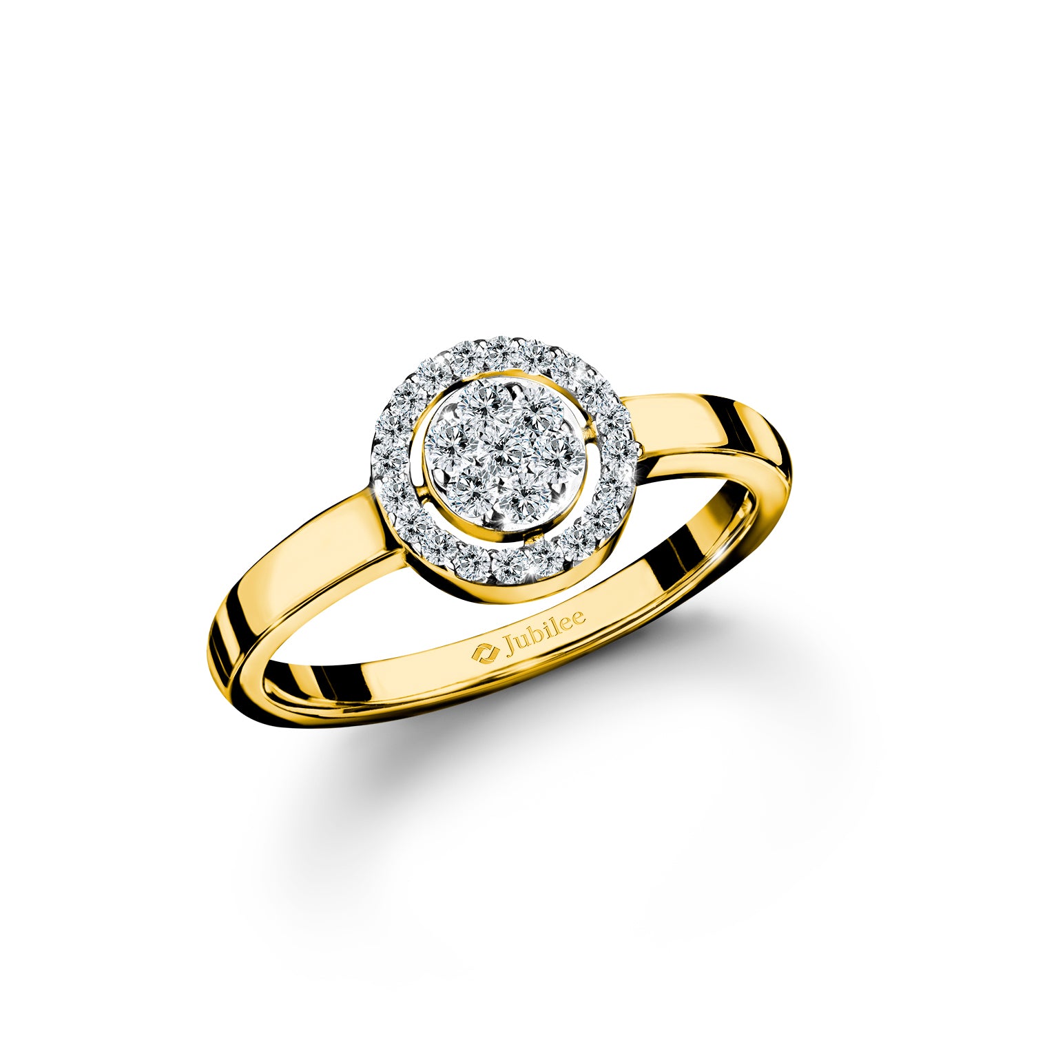 แหวนเพชร Illusion Halo Bold Solitaire Ring