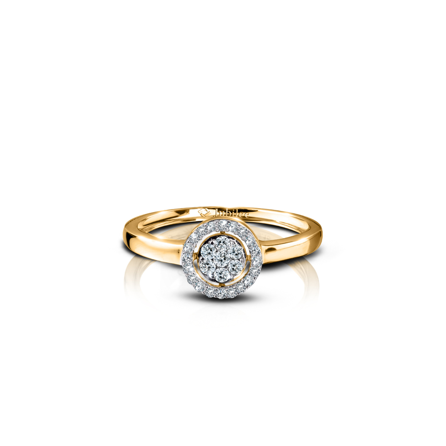 แหวนเพชร Illusion Halo Bold Solitaire Ring
