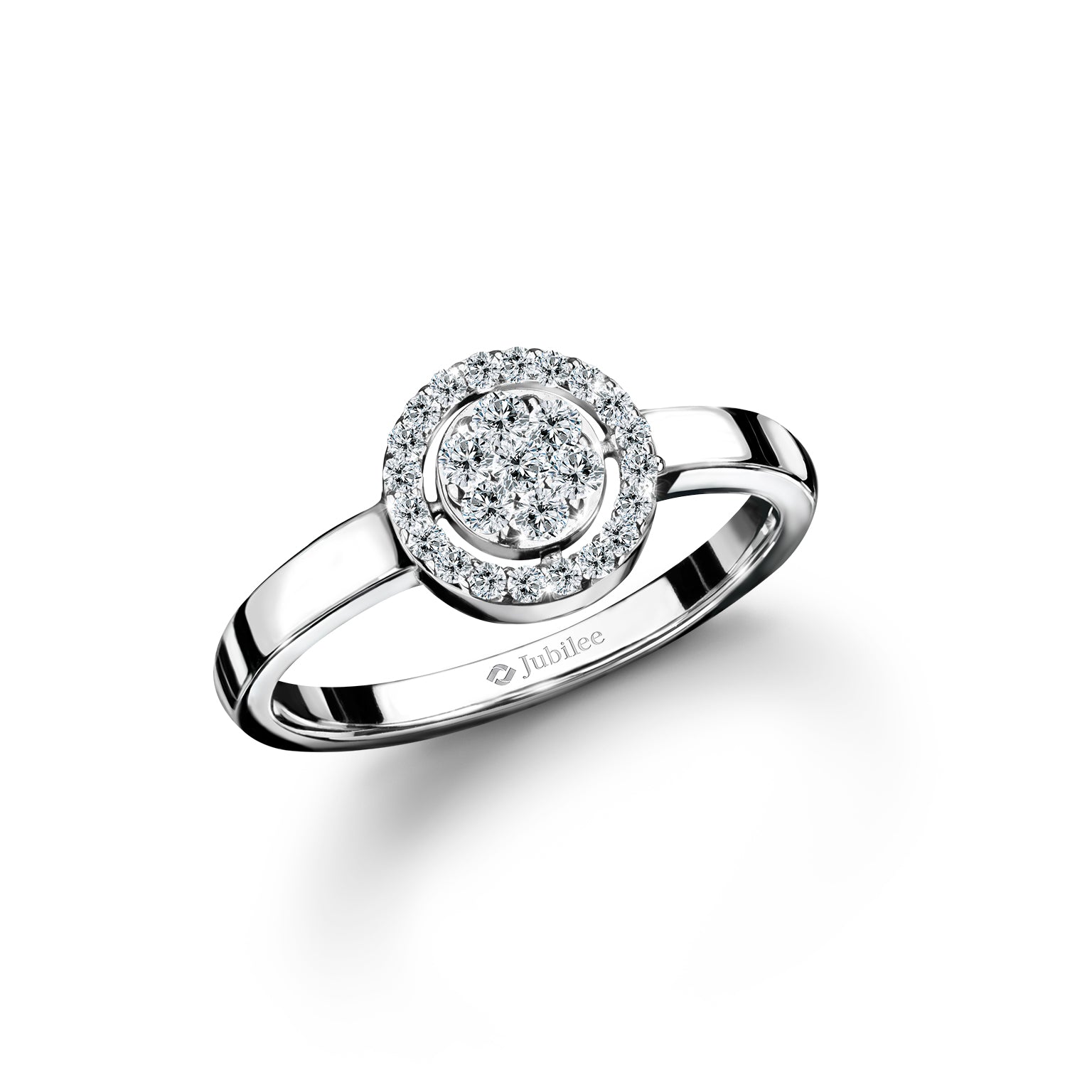 แหวนเพชร Illusion Halo Bold Solitaire Ring