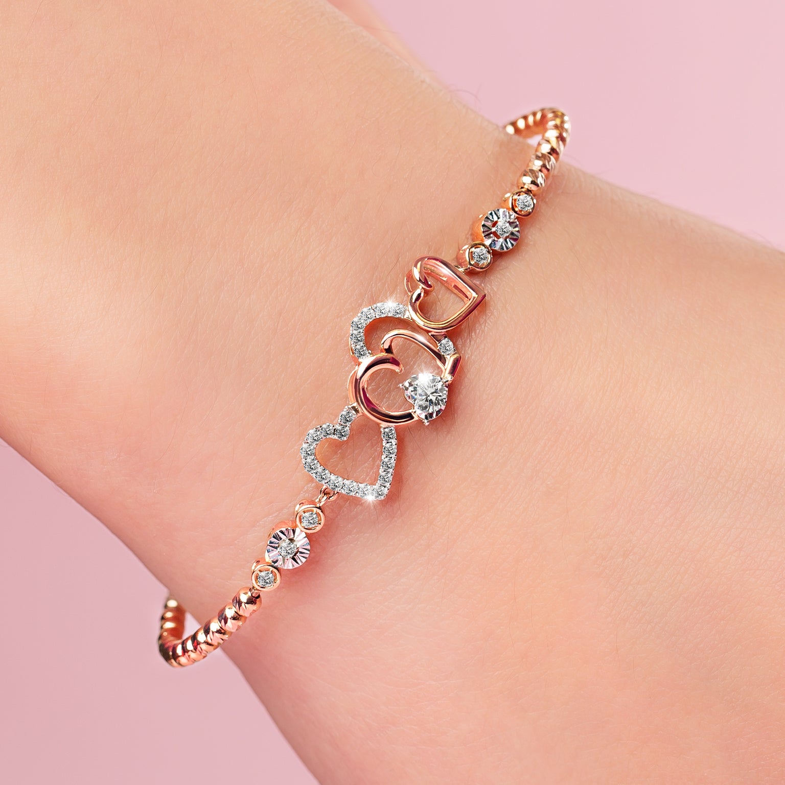 สร้อยข้อมือเพชร Jubilee Heart Love Locket Bracelet