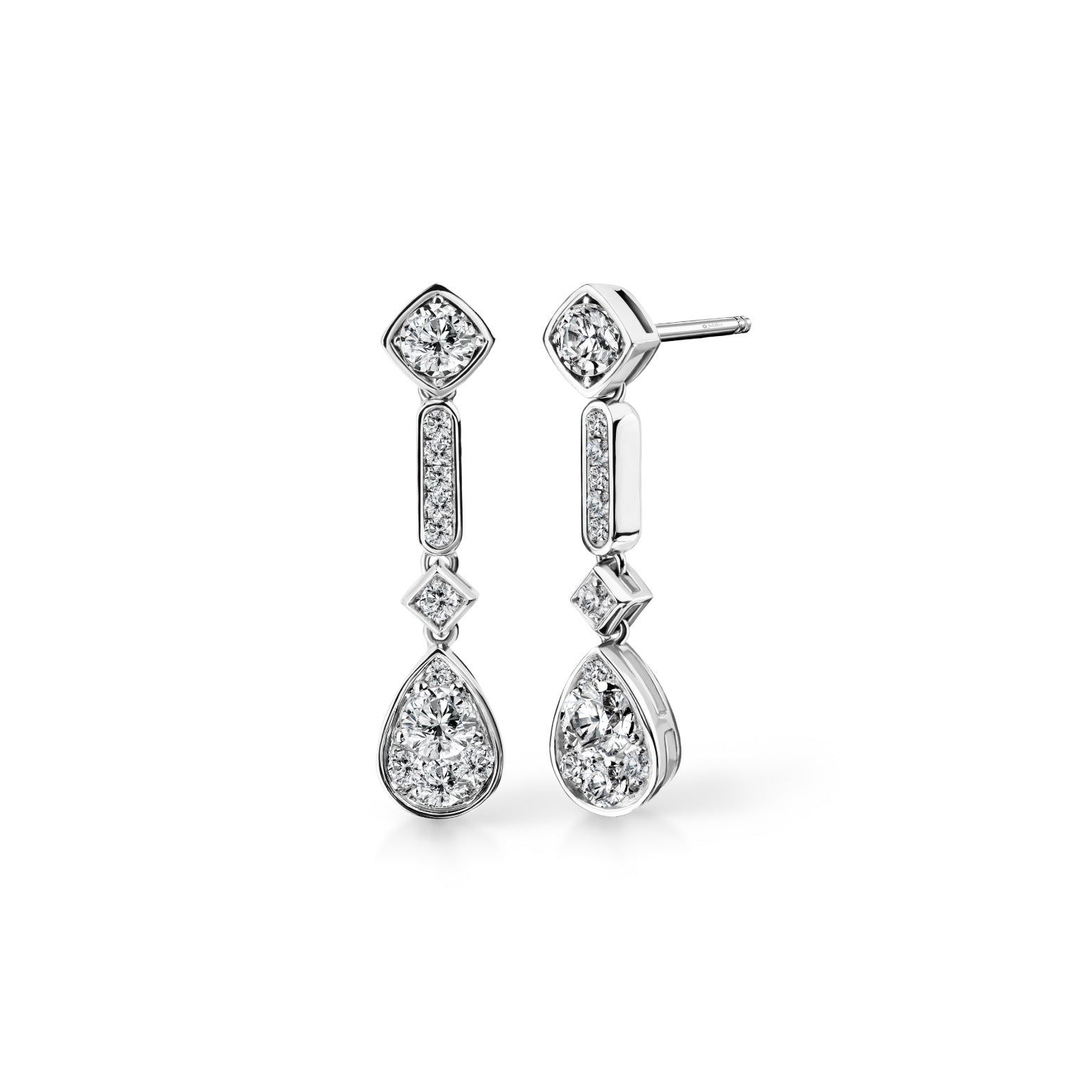Larme d'Amour Carreau Céleste Diamond Earrings