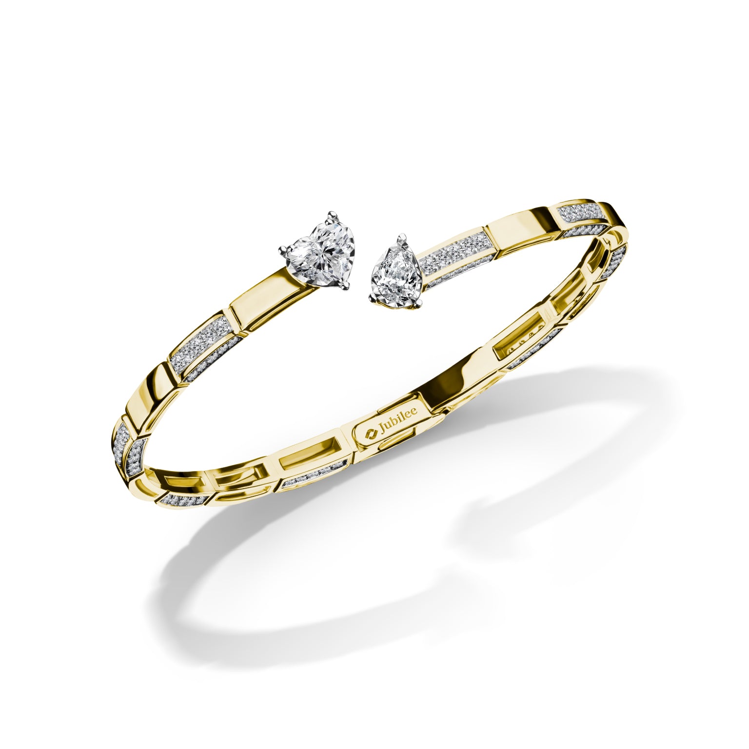 Lumiere Brique Heart and Pear Bangle