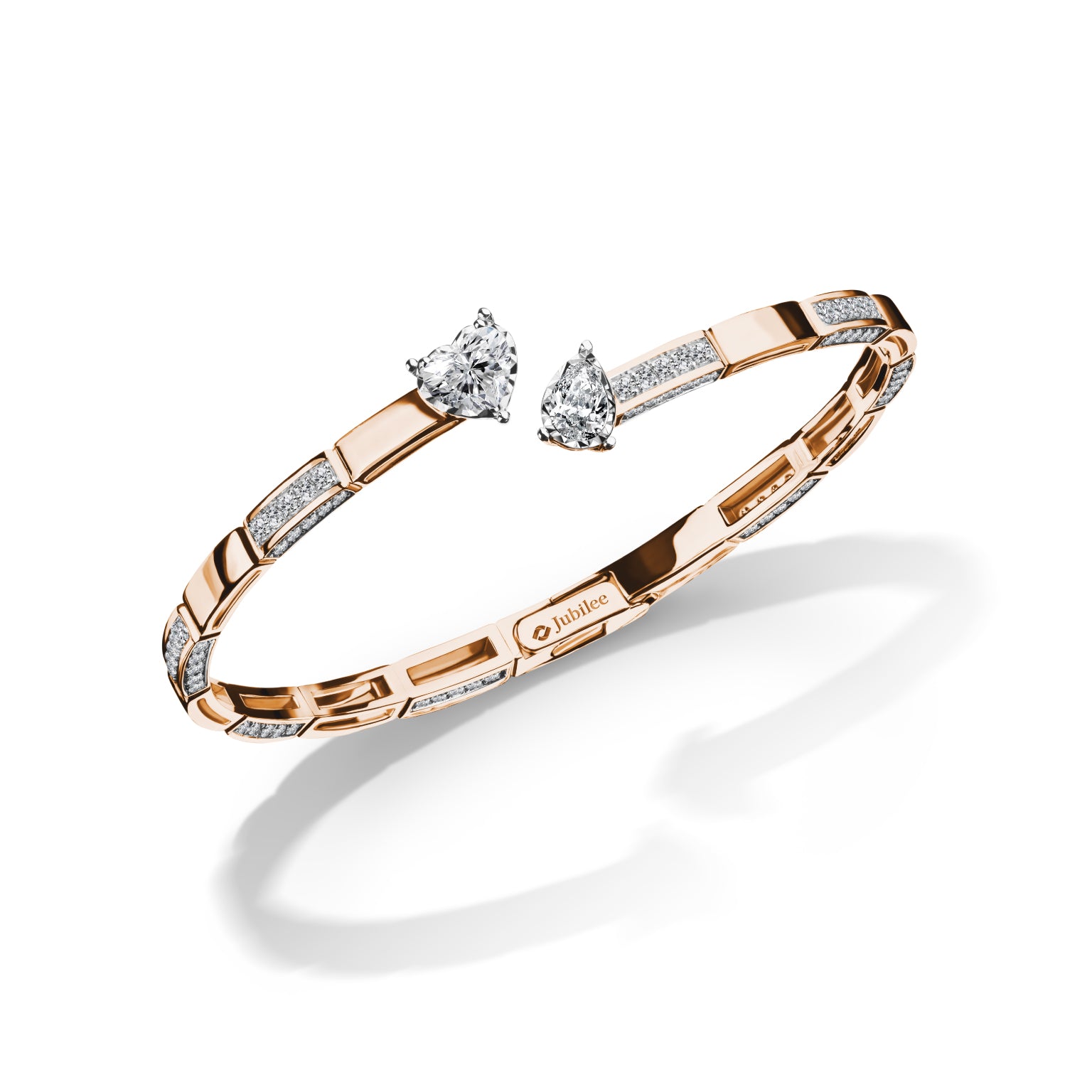 Lumiere Brique Heart and Pear Bangle