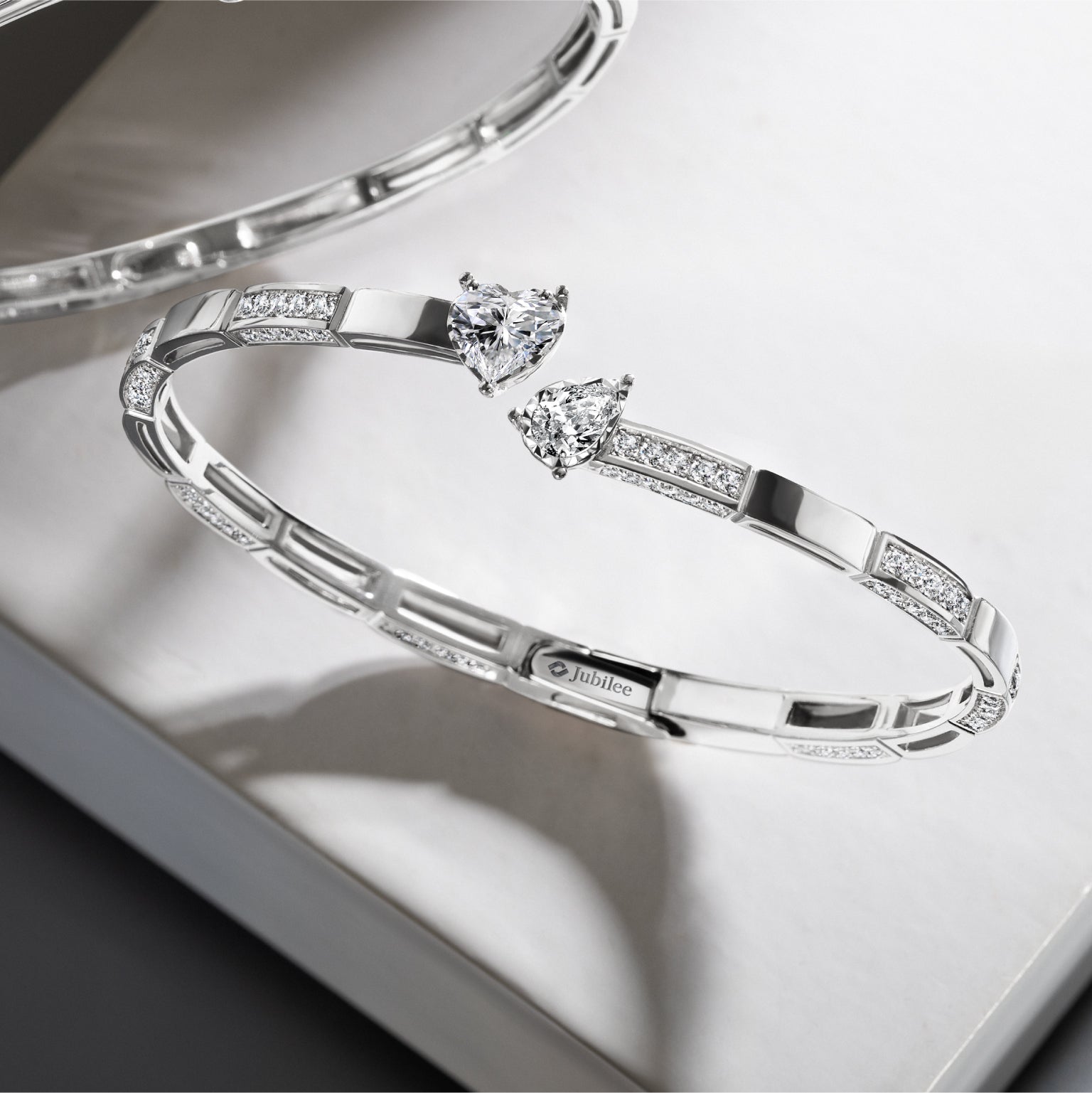 Lumiere Brique Heart and Pear Bangle