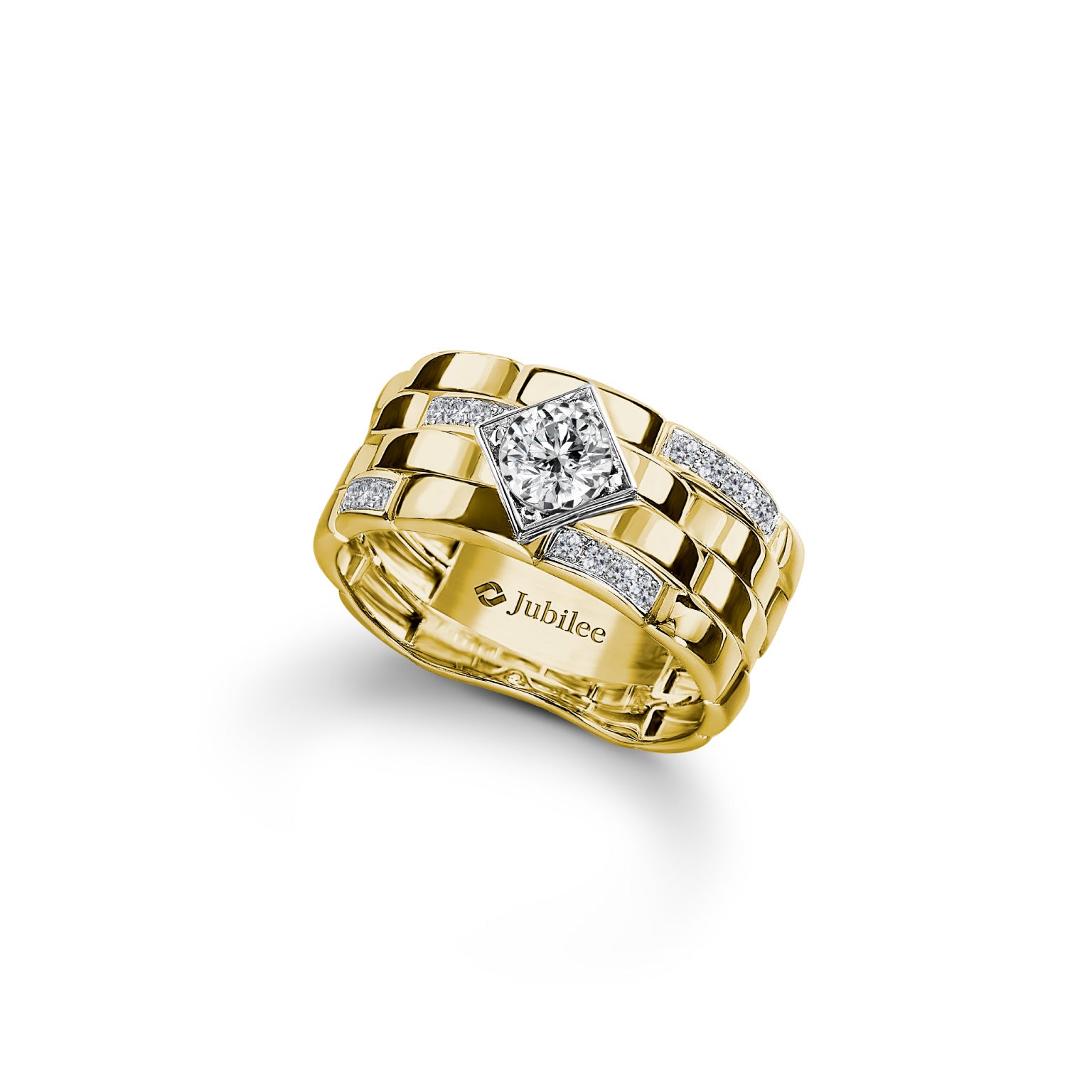 Lumiere Brique Tripple Row Band Diamond Ring
