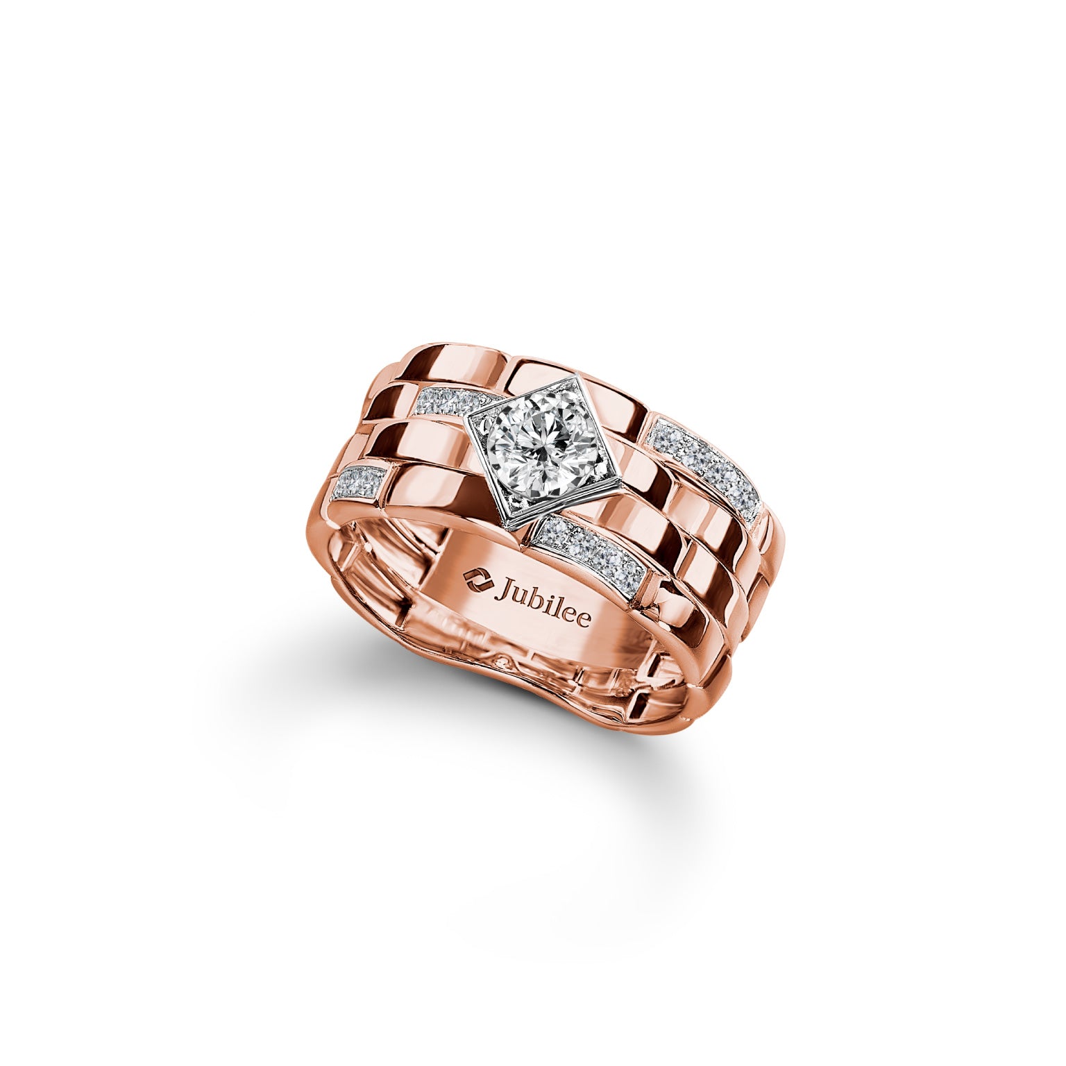 Lumiere Brique Tripple Row Band Diamond Ring
