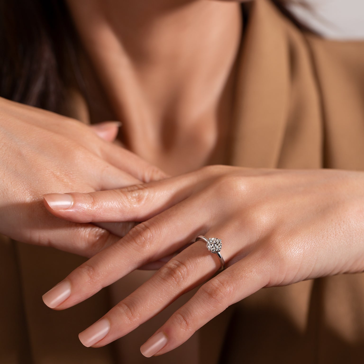 แหวนเพชร Luminous Twilight Solitaire Diamond Ring (Certificate: GIA)