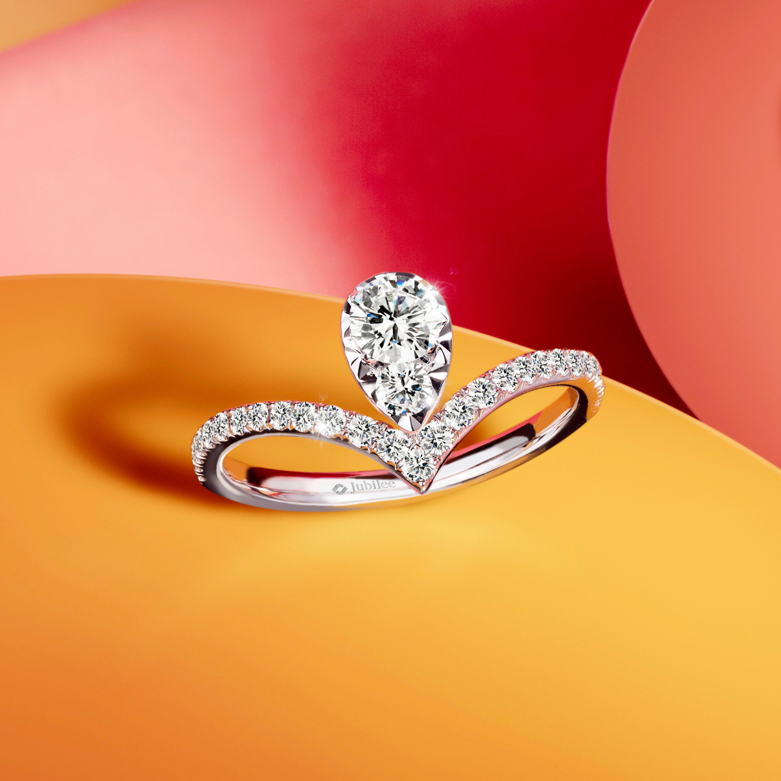 แหวนเพชร Flawless Aqua Drizzle Ring