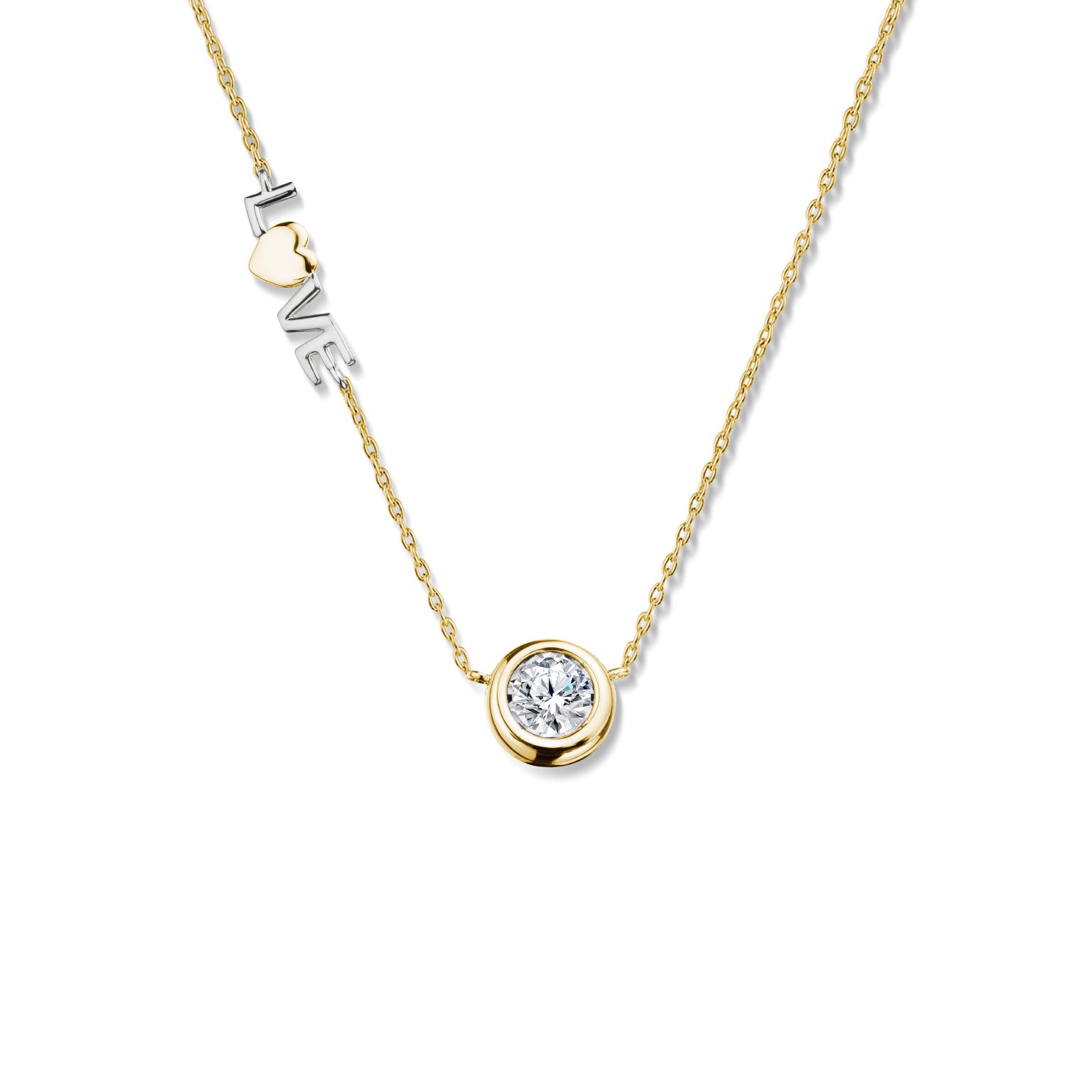 จี้เพชรพร้อมสร้อยคออิตาลี Beloved Brilliance: Love Note Pendant with Chain