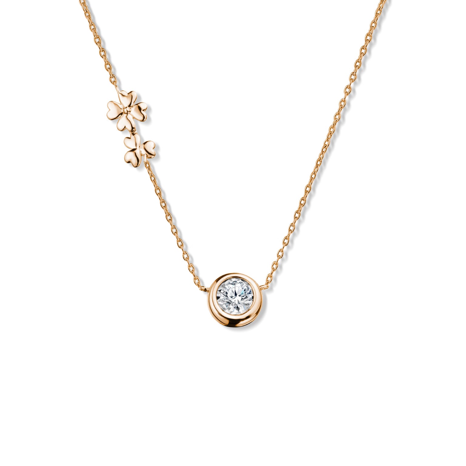 จี้เพชรพร้อมสร้อยคออิตาลี Beloved Brilliance: Love Bloom Pendant with Chain