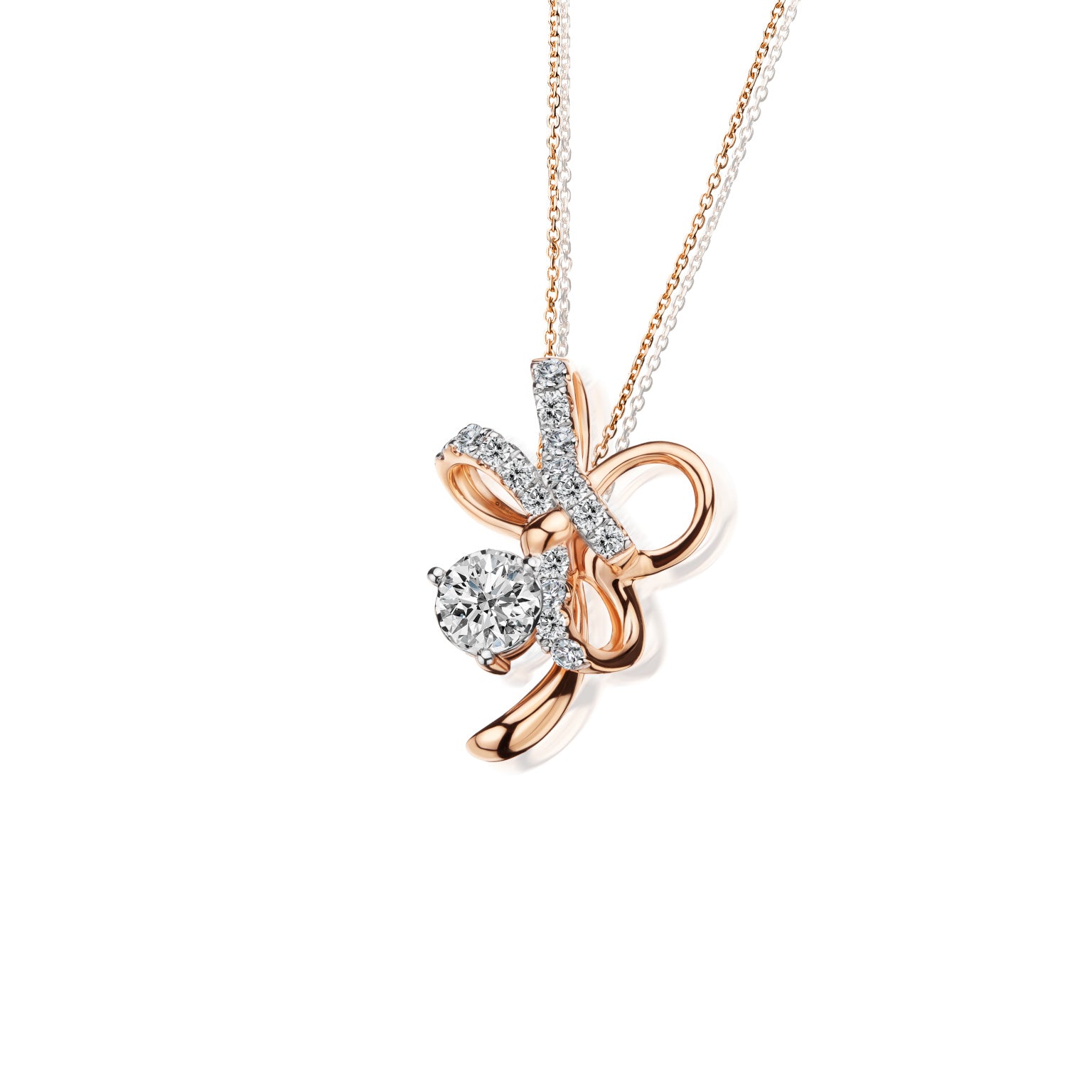 จี้เพชร Victorious Bloom Ribbon Pendant