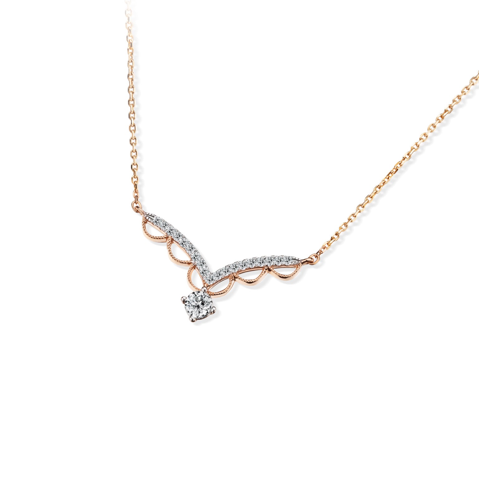 จี้เพชรพร้อมสร้อยคออิตาลี Victorious Bloom Pendant with Chain