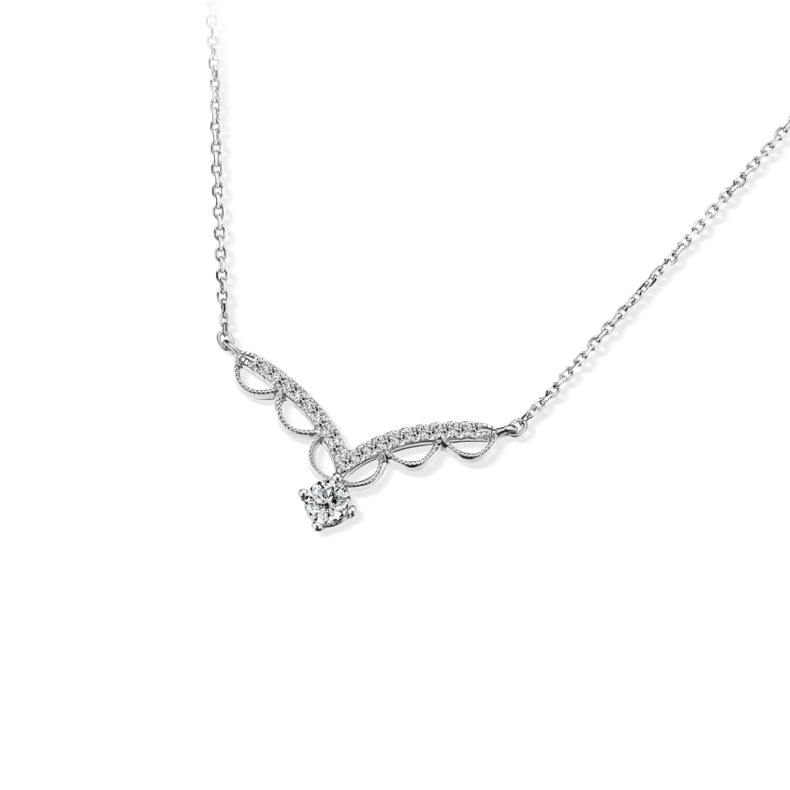 จี้เพชรพร้อมสร้อยคออิตาลี Victorious Bloom Pendant with Chain