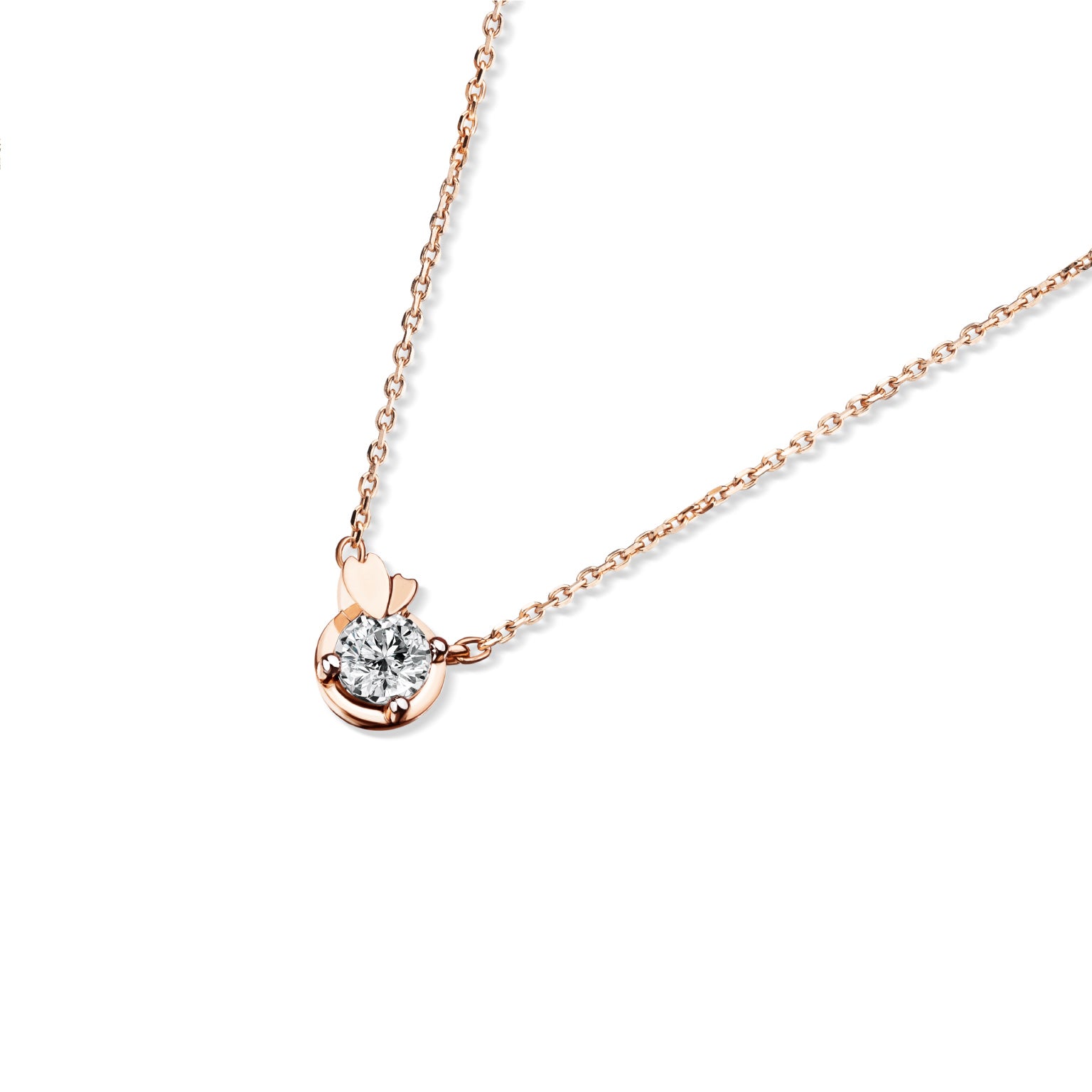 จี้เพชรพร้อมสร้อยคออิตาลี Beloved Brilliance: The Heart Emblem Pendant with Chain
