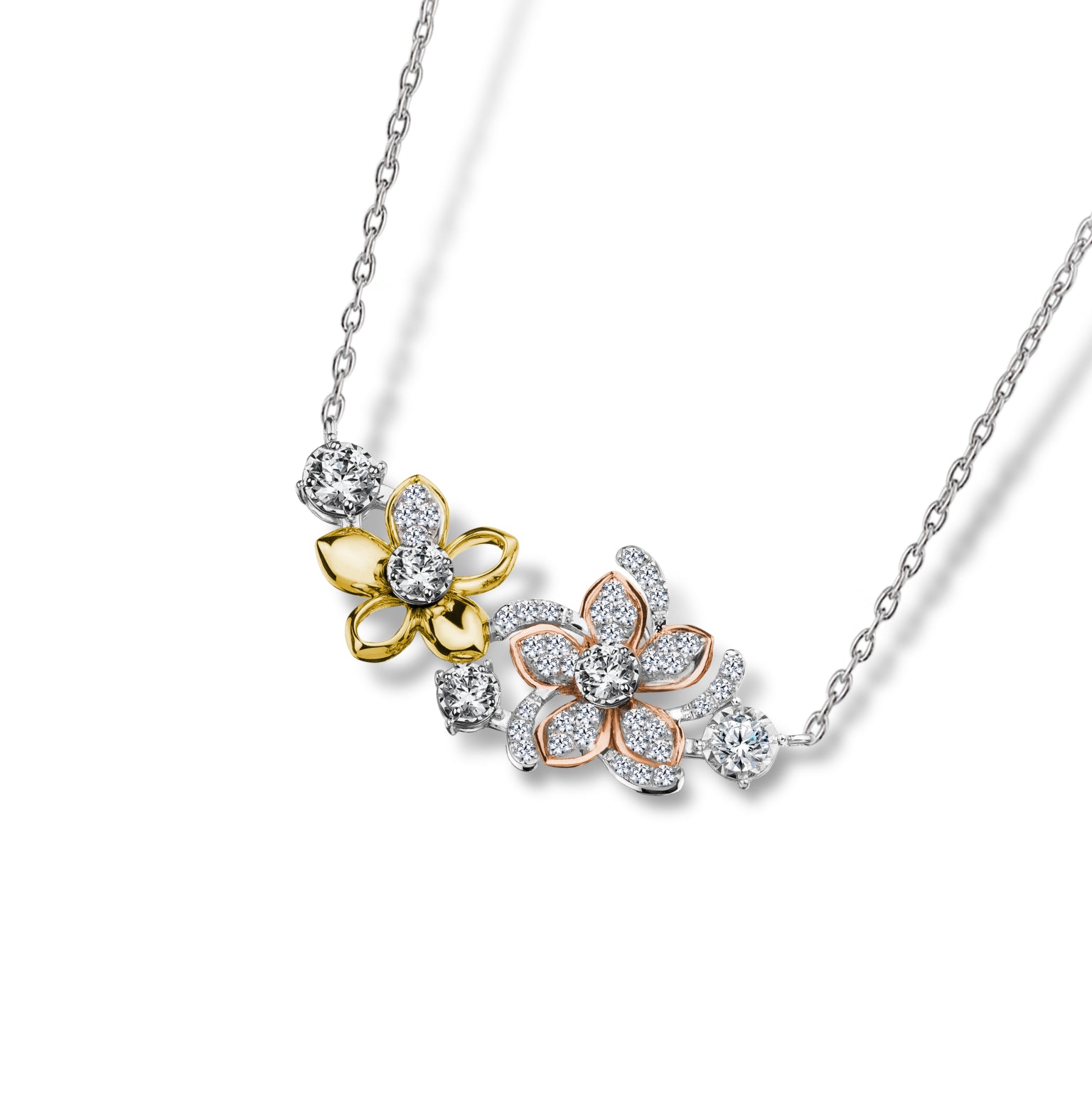 จี้เพชรพร้อมสร้อยคอ Everbloom Blossom Pendant with Chain