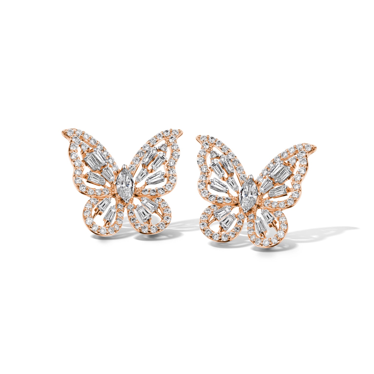 ต่างหูเพชร Petite Butterfly Glimmer Earrings