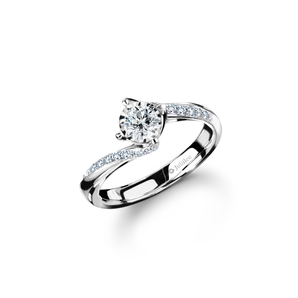 แหวนเพชร Promise Pave Solitaire Ring