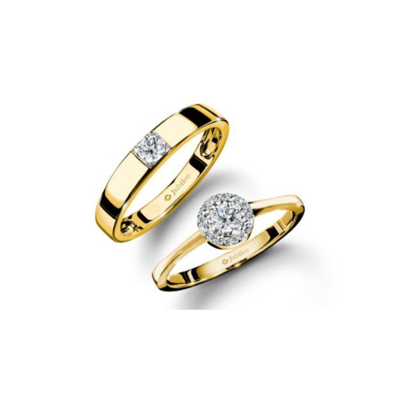 Classic Halo Diamond Ring & Padriac Diamond Ring