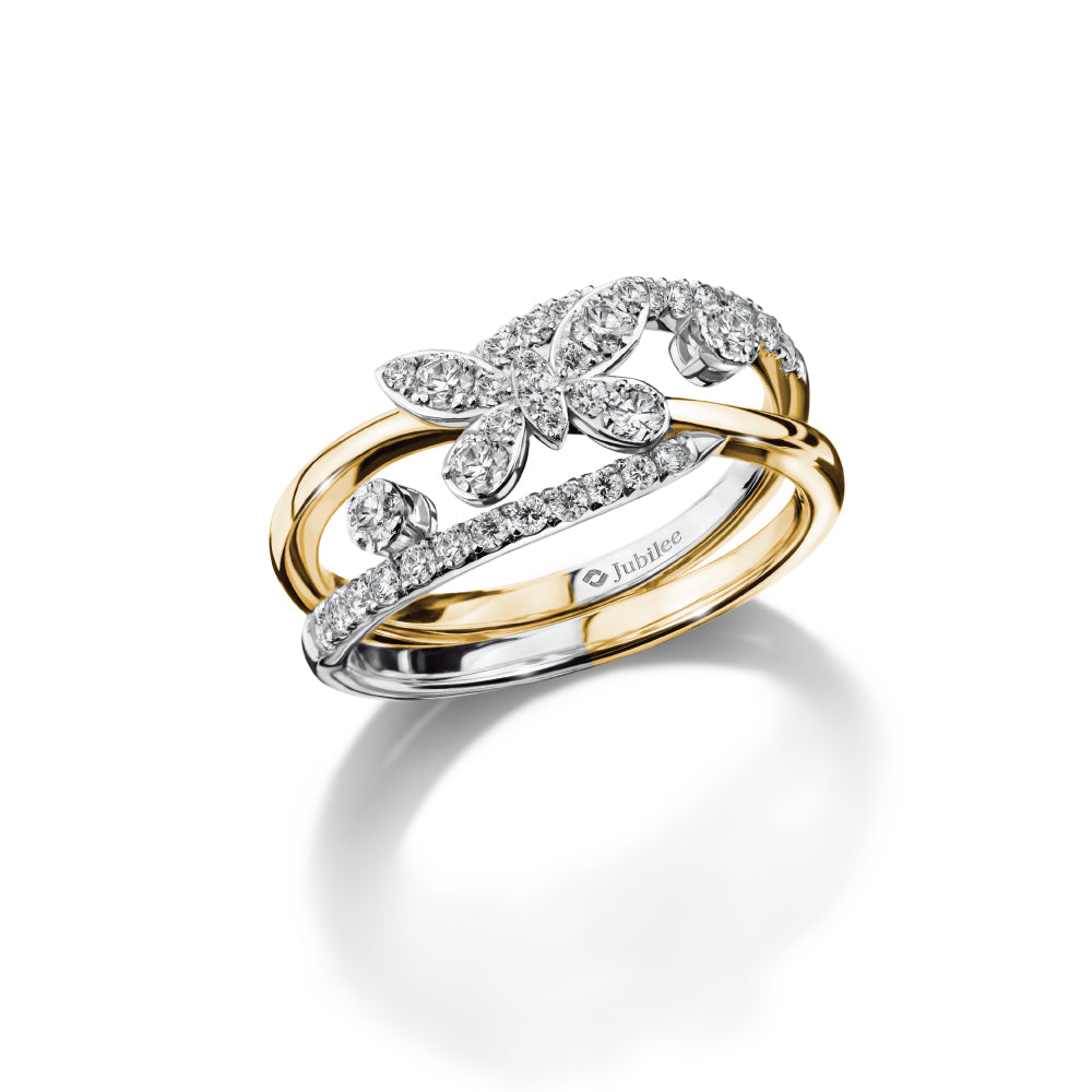 แหวนเพชร GENTLE MIDDLE BUTTERFLY RING