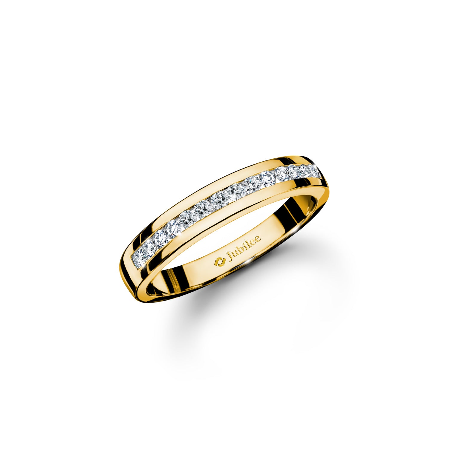 แหวนเพชร A Parallel Narrow Diamond Line Band Ring