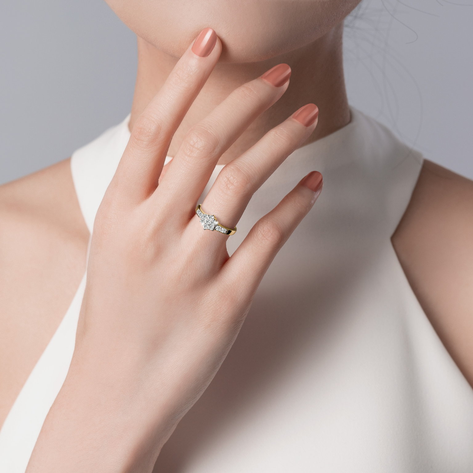 แหวนเพชร Classic Flower Ring