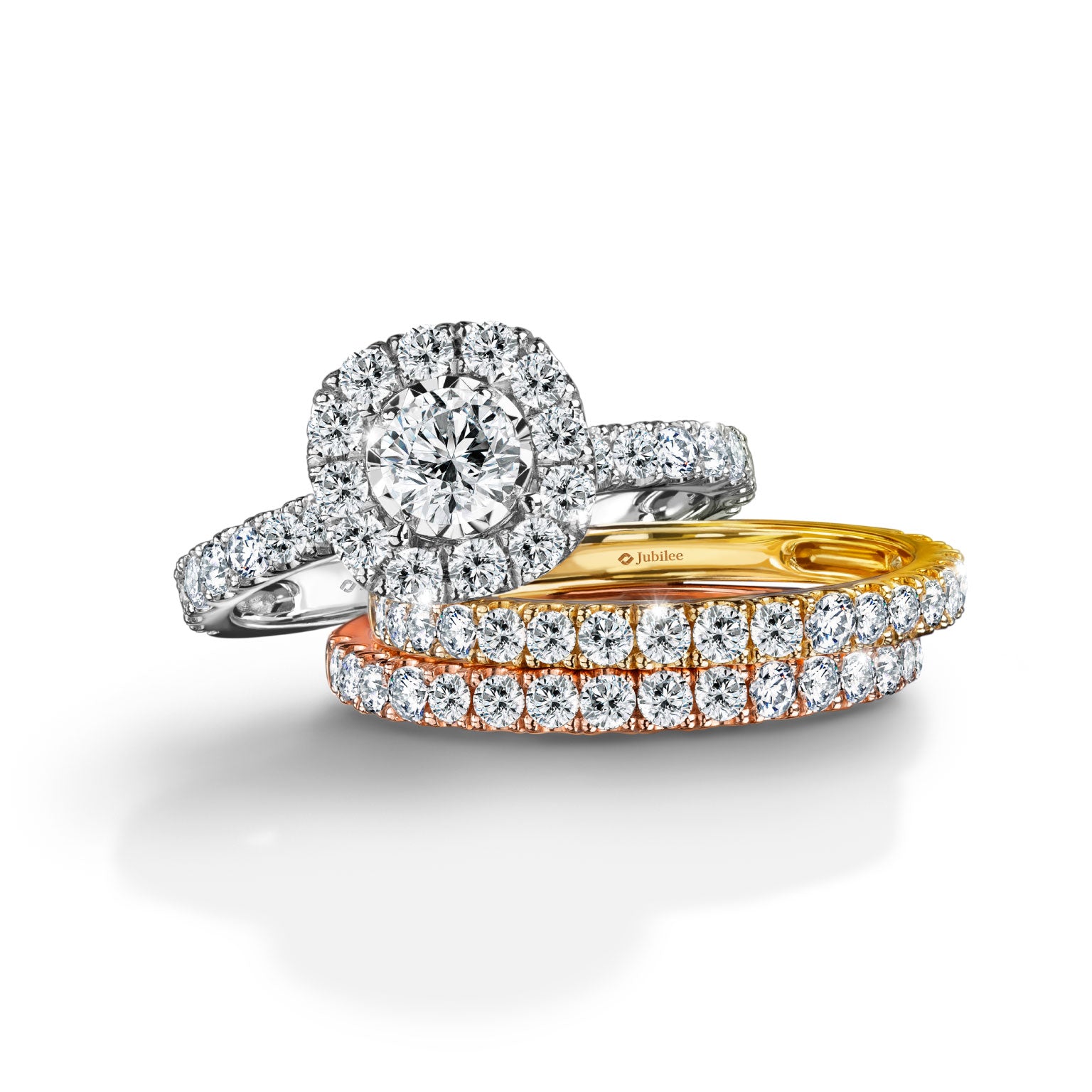 แหวนเพชร Radiant Halo Flare Ring