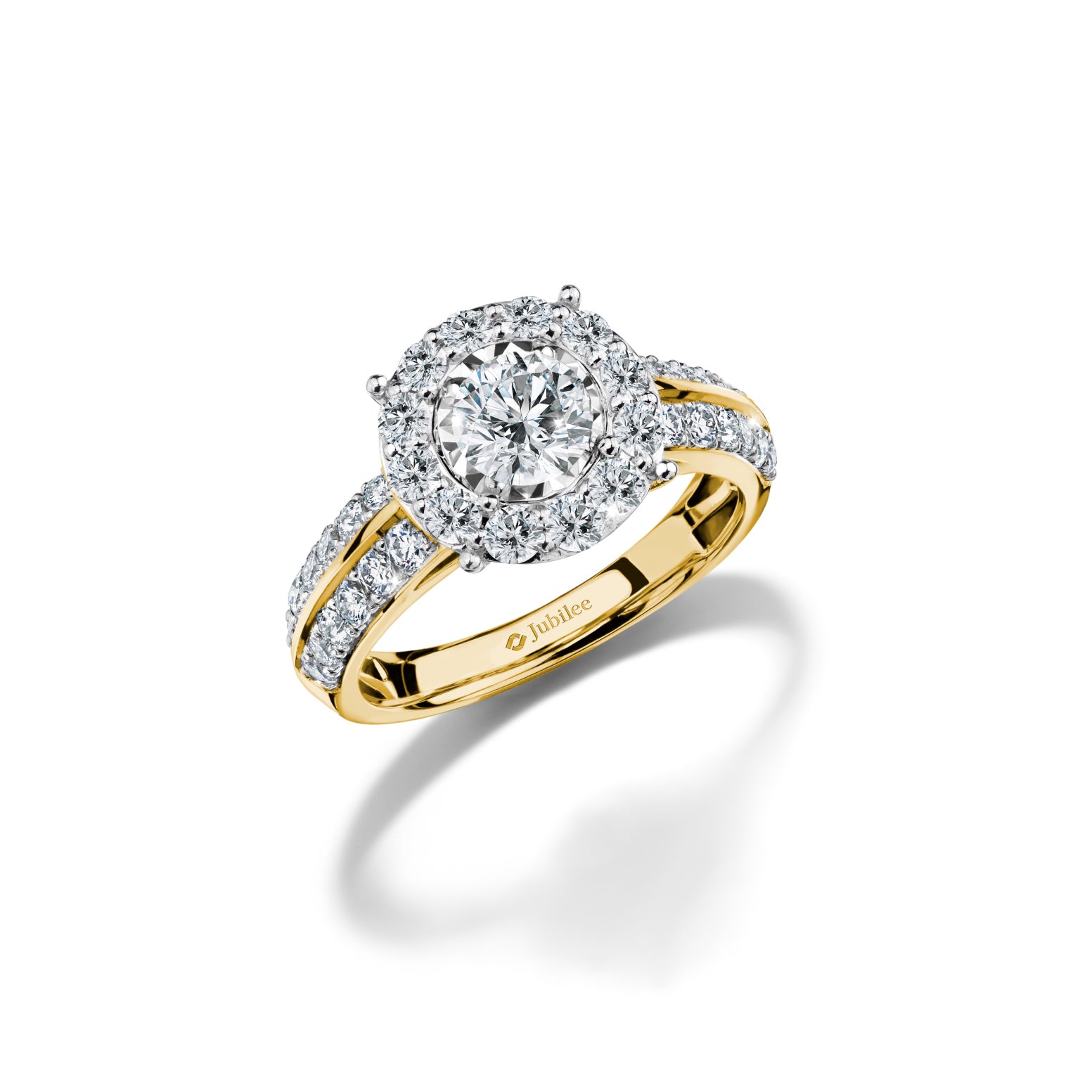 Radiant Halo Twinkle Ring