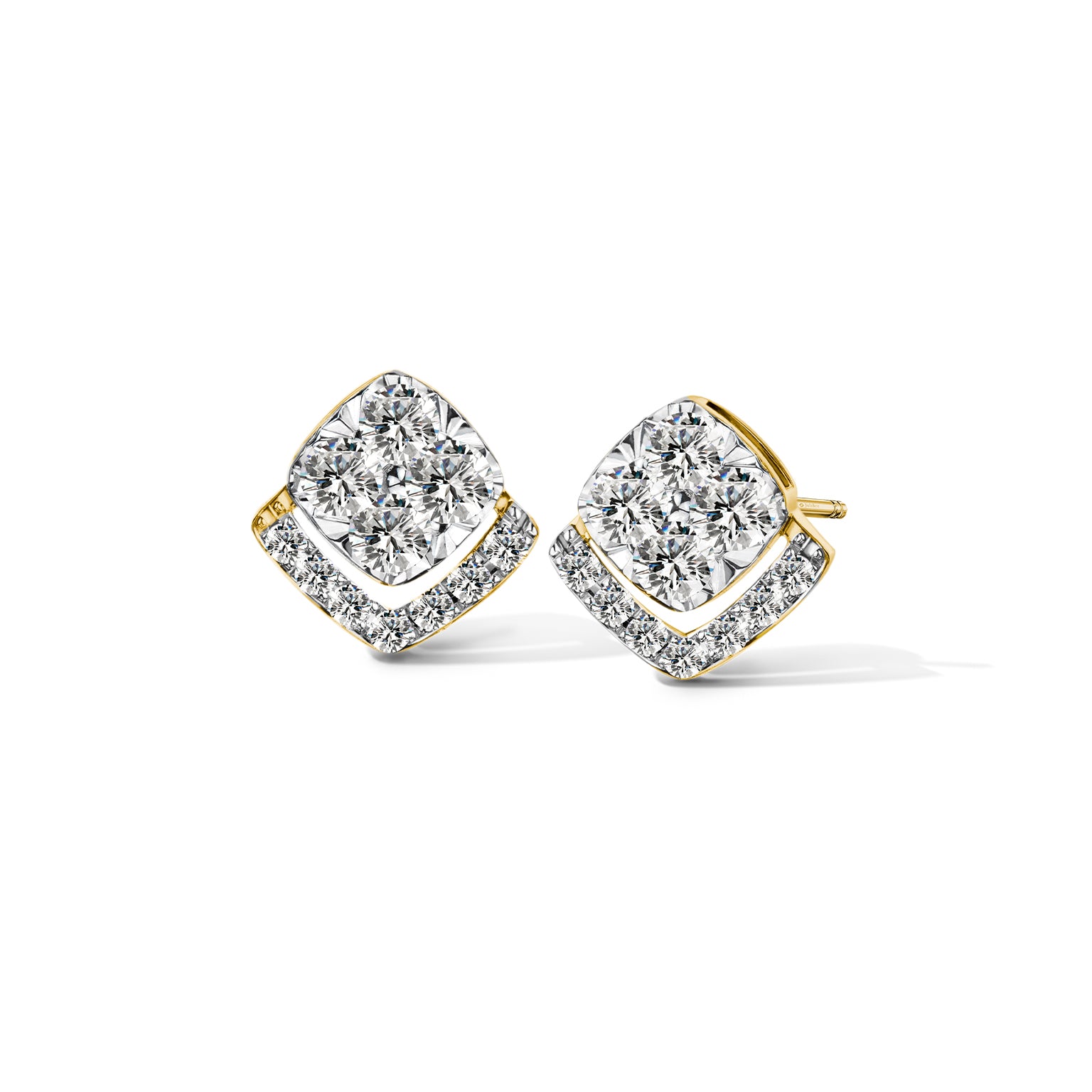 ต่างหูเพชร Rhombus Diamond Earrings